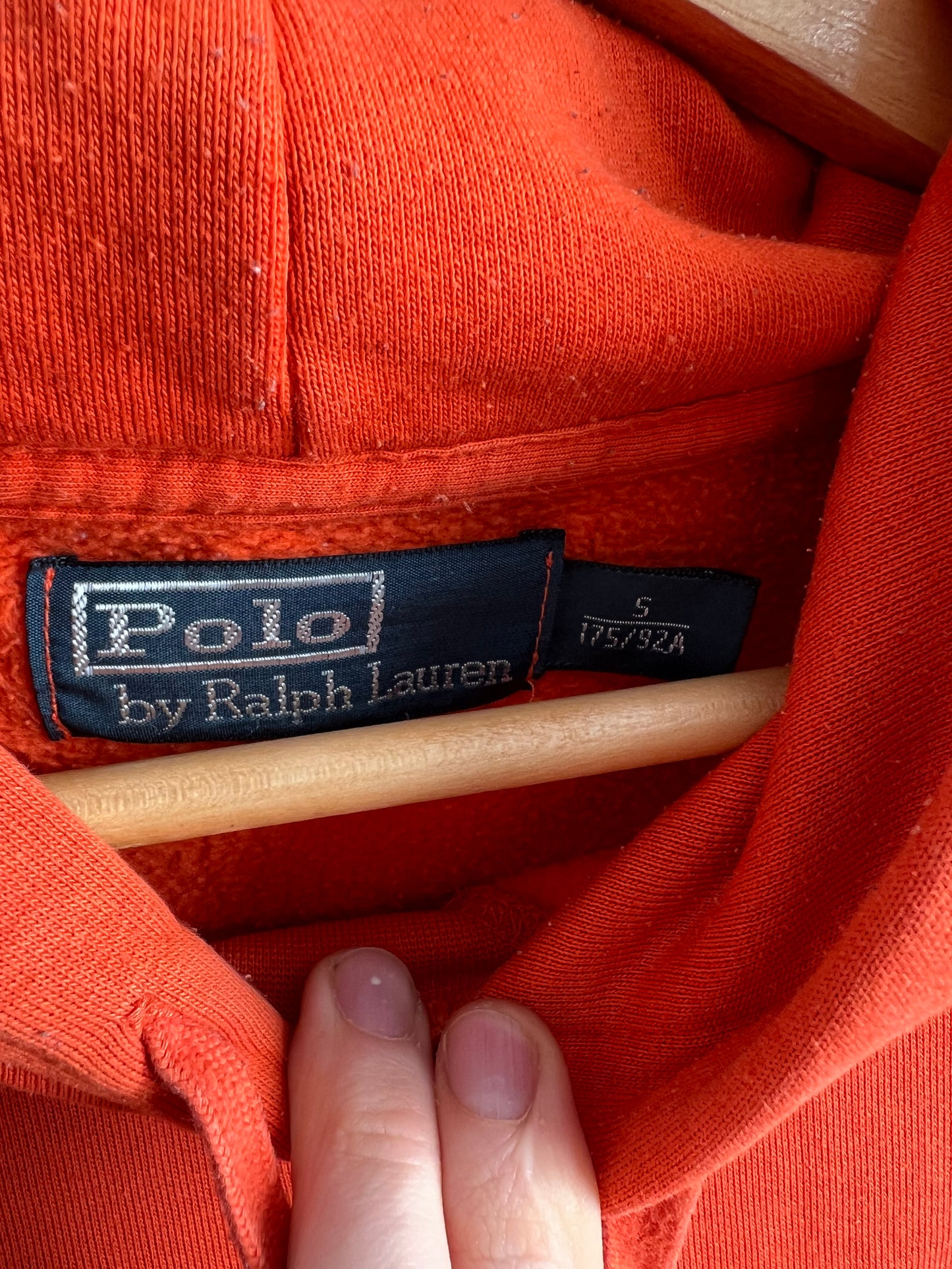 Polo Ralph Lauren Orange Cotton Big Logo Mens Hoodie