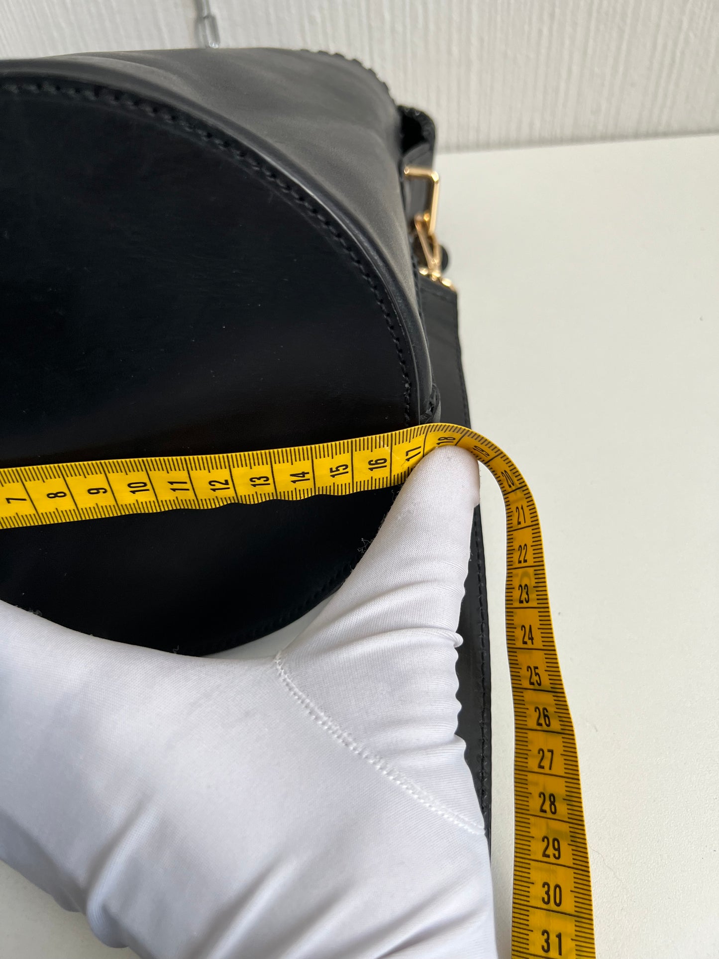 Arket Leather Black Bucket Bag