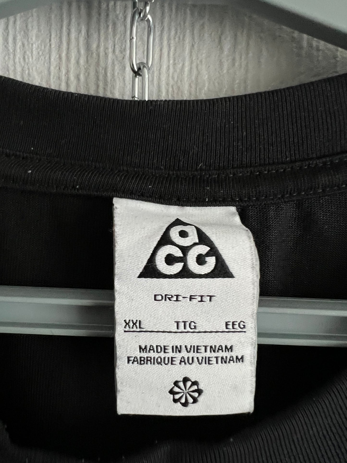 Nike ACG Big Logo Black Cotton T-shirt