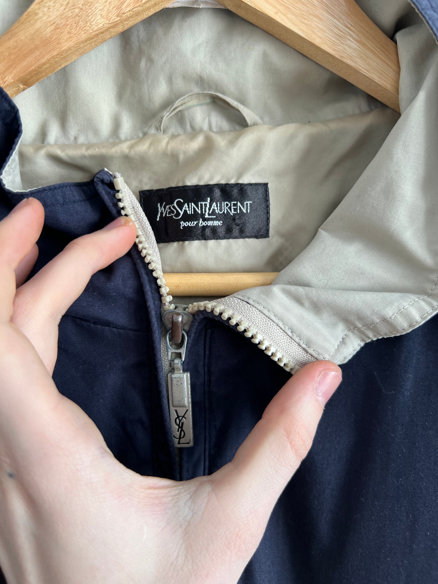 Yves Saint Laurent Vintage Navy Nylon Jacket