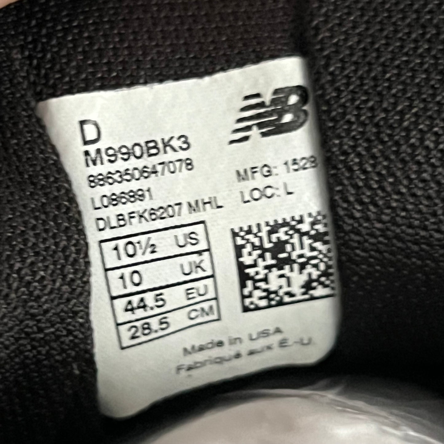 New Balance 990v3 Made In USA Black Shoes
