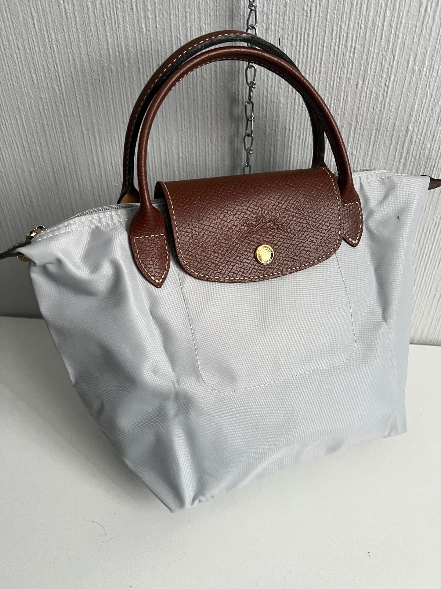 Longchamp Le Pliage Type S Modele Depose Grayish Blue Foldable Tote Bag