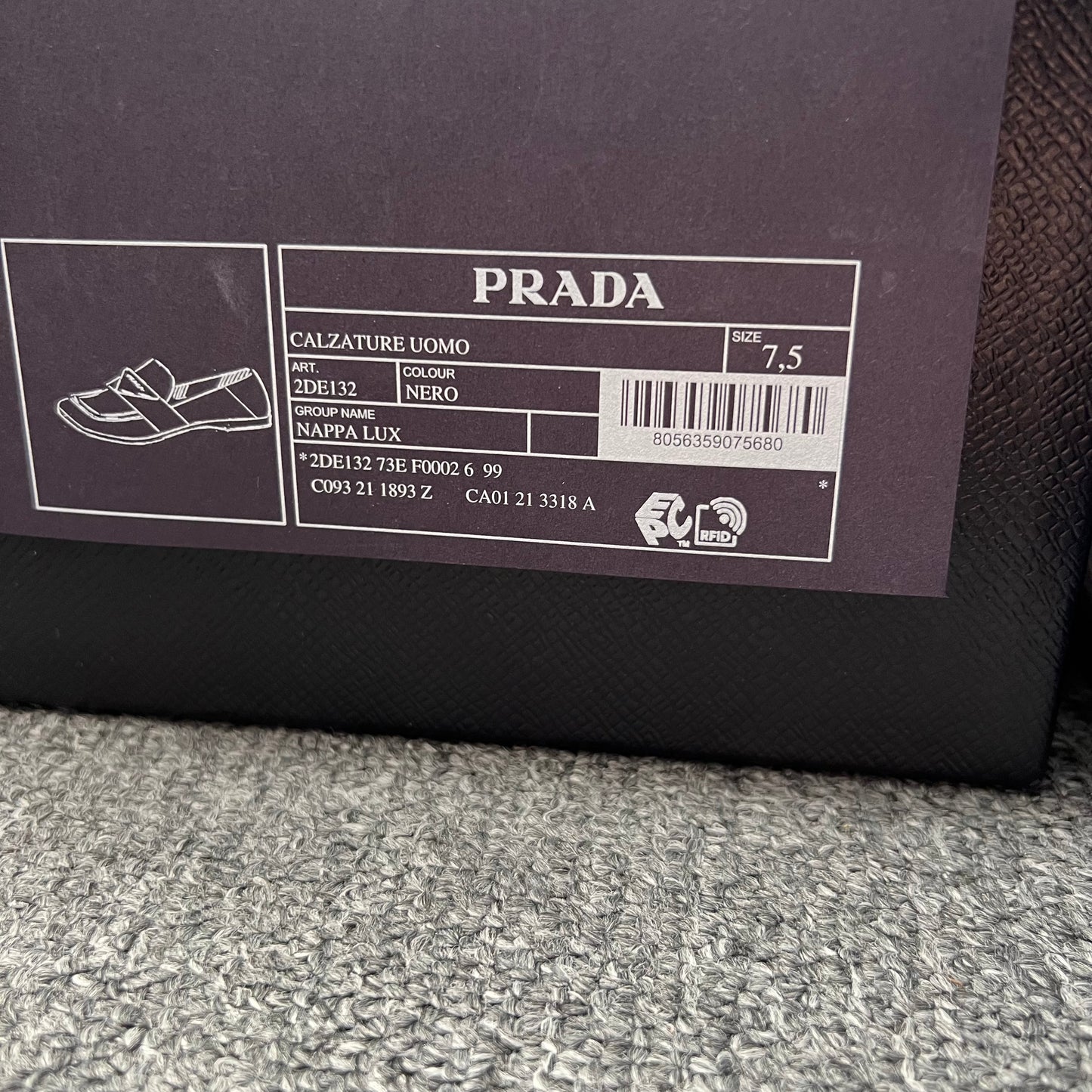 Prada Soft Nappa Black Leather Loafers