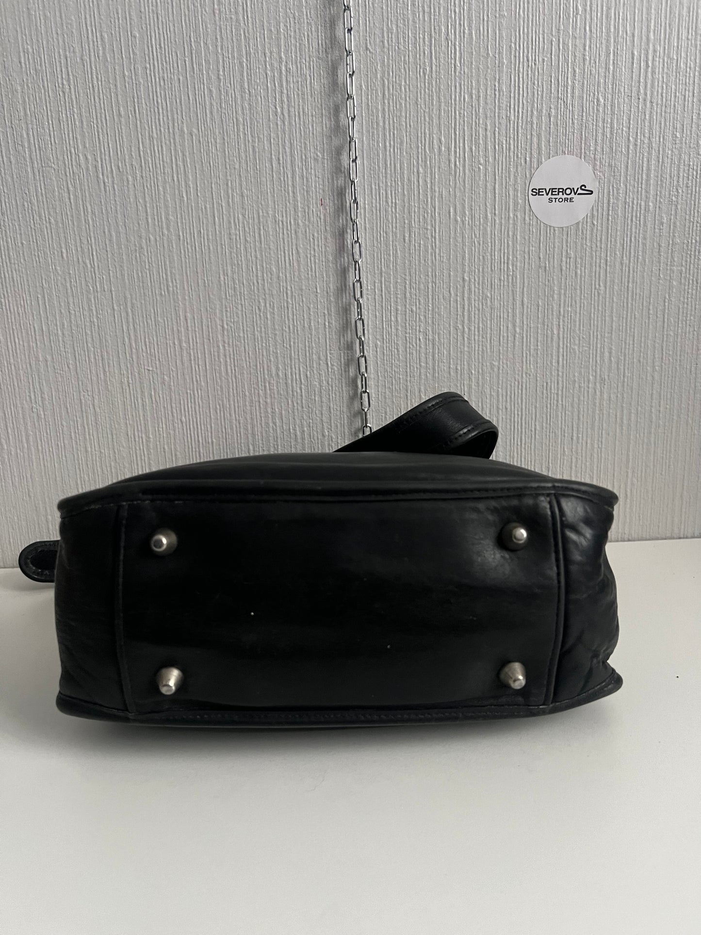 Vintage Coach Legacy Zip 9966 Made in USA Black Leather Crossbody Shoulder Bag