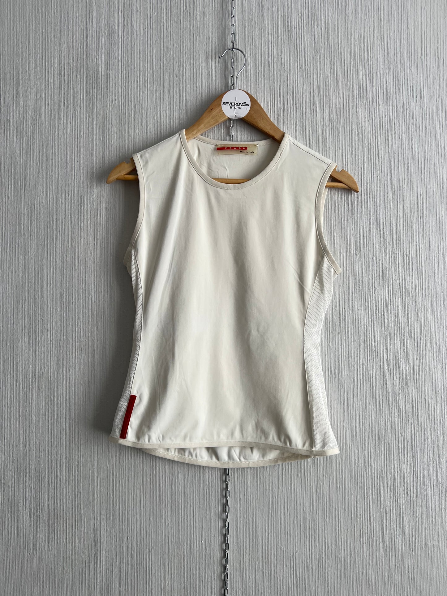 Prada Sport 2000s Vintage Red Tab Women’s Technical Sleeveless Shirt