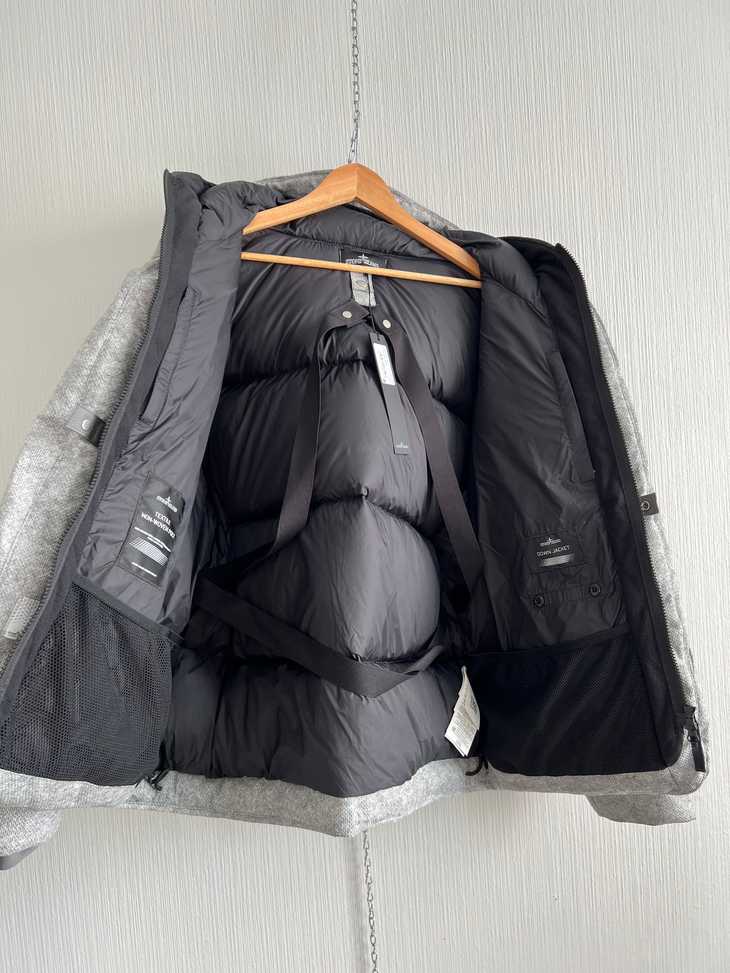 Stone Island Shadow Project Textile Non-wowen Poly Down Grey Jacket