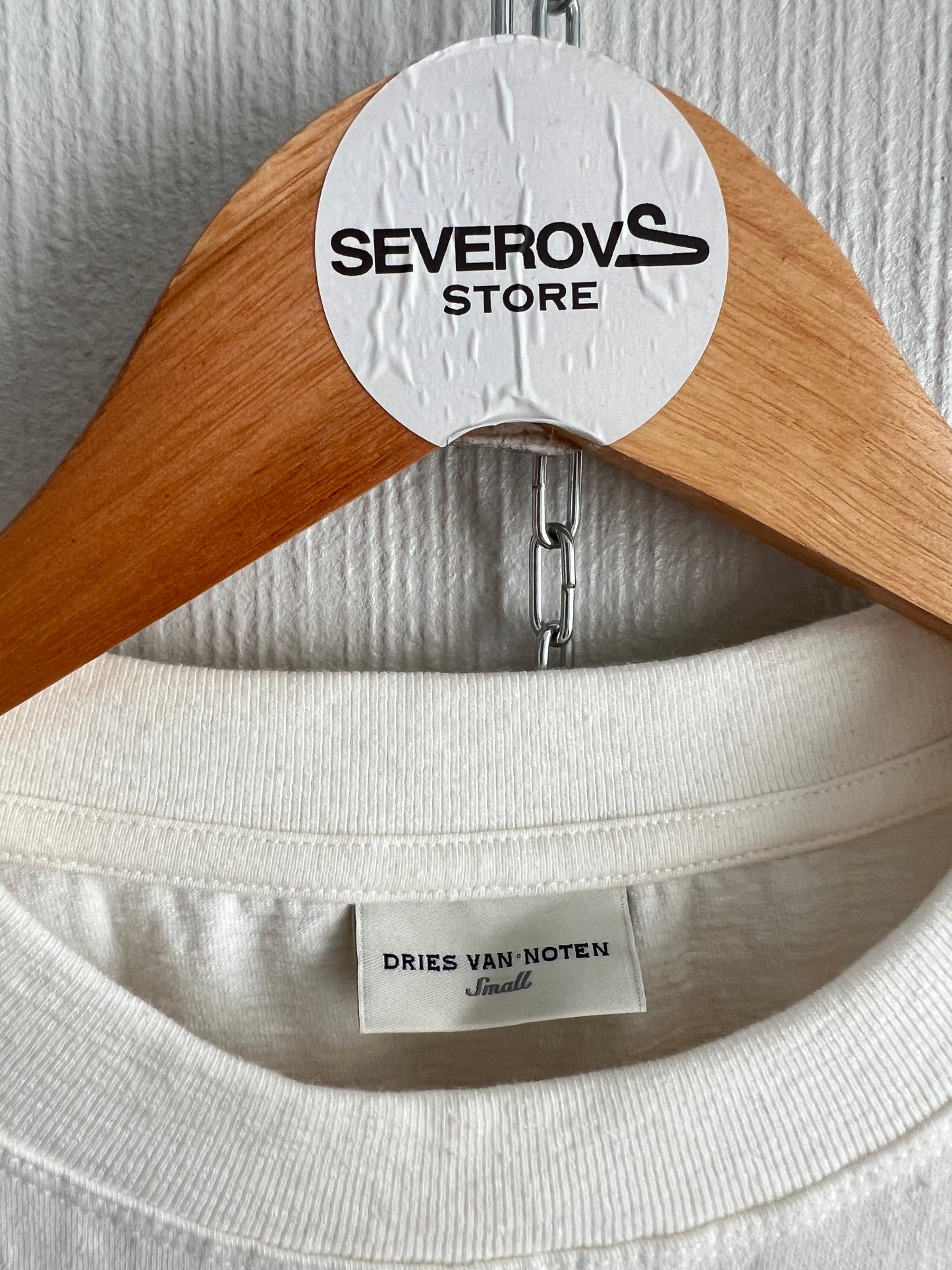 Dries van Noten White Cropped Womens Crewneck