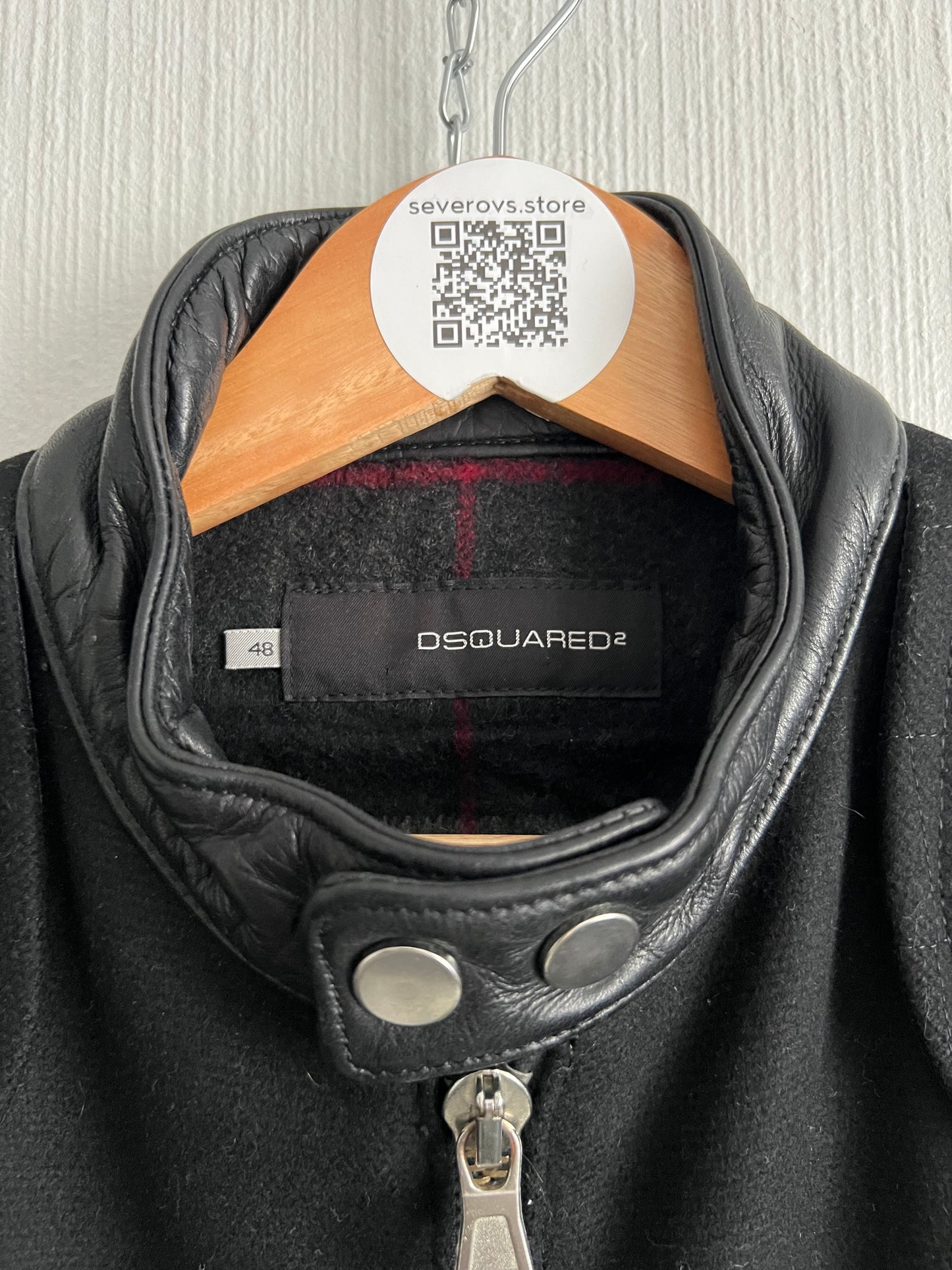 Dsquared2 Archive Black Cashmere Unisex Vest with Leather Trim
