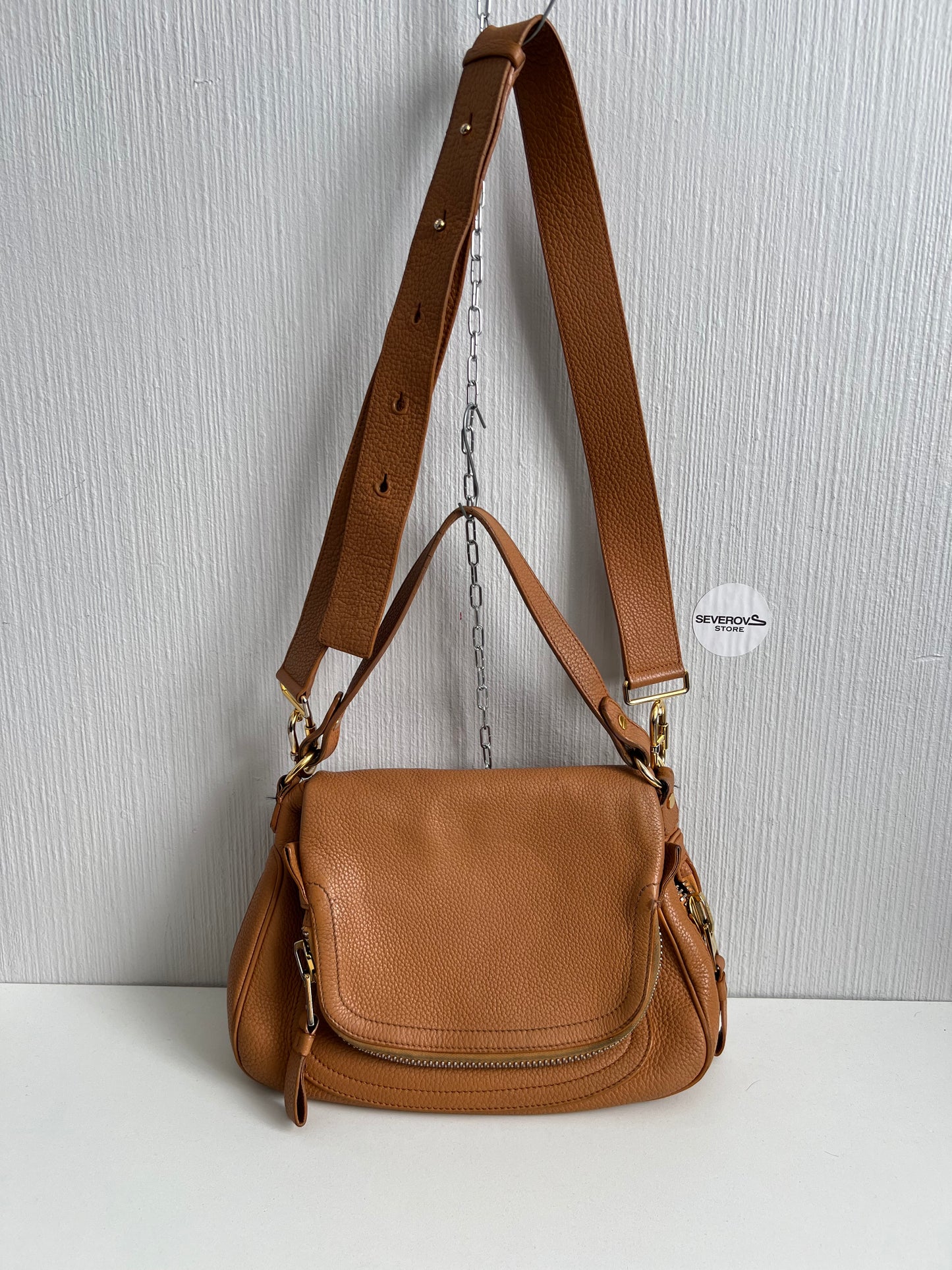 Tom Ford Jennifer Medium Textured-Leather Shoulder Bag
