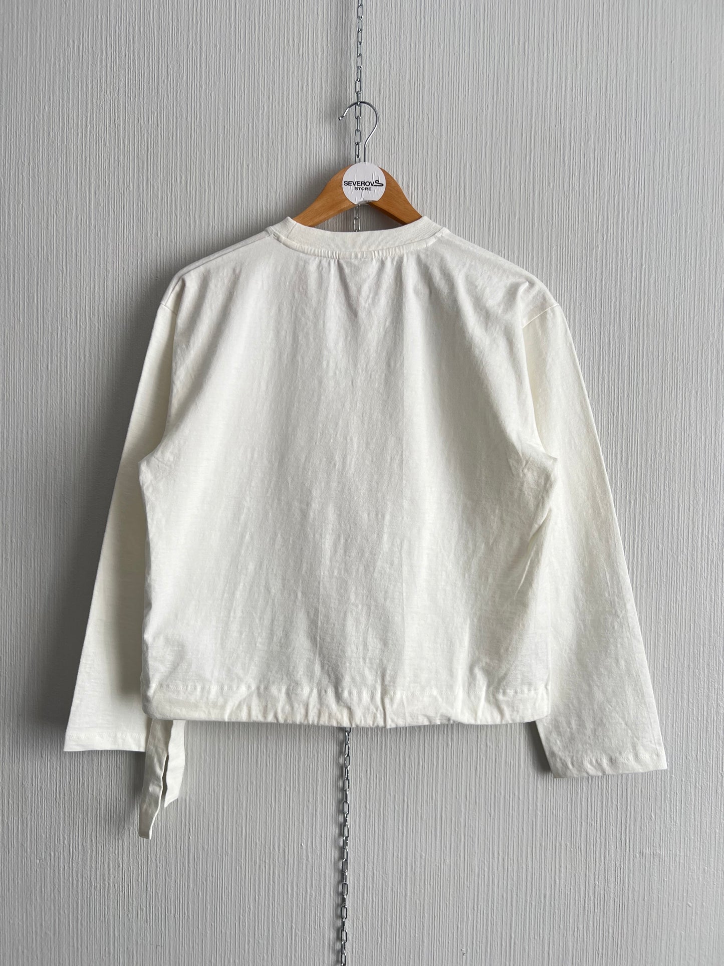 Dries van Noten White Cropped Womens Crewneck