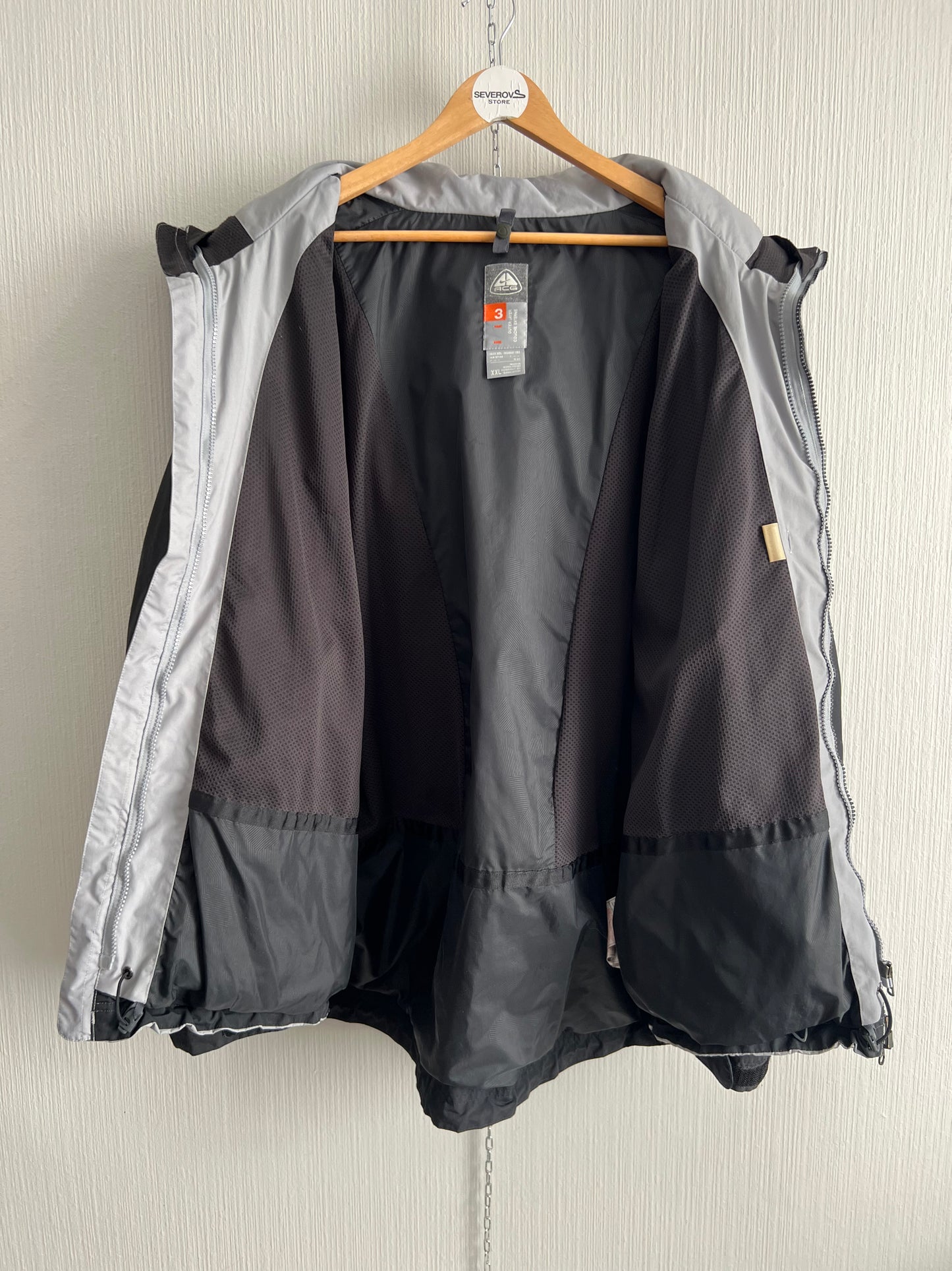 Nike ACG 2005 2in1 Shell Fleece Two toned Grey Black Jacket