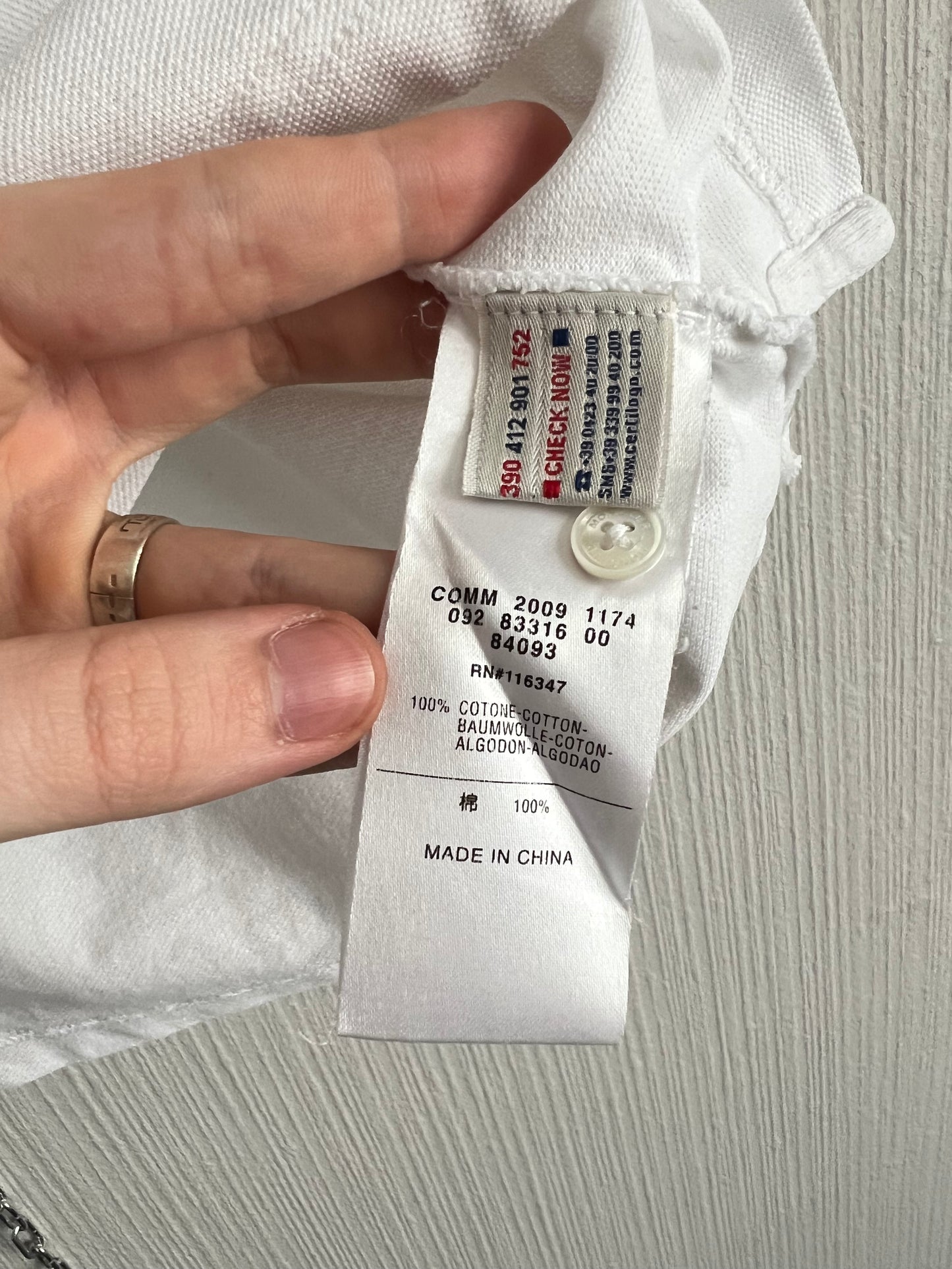 Moncler Maglia White Cotton Polo T-shirt