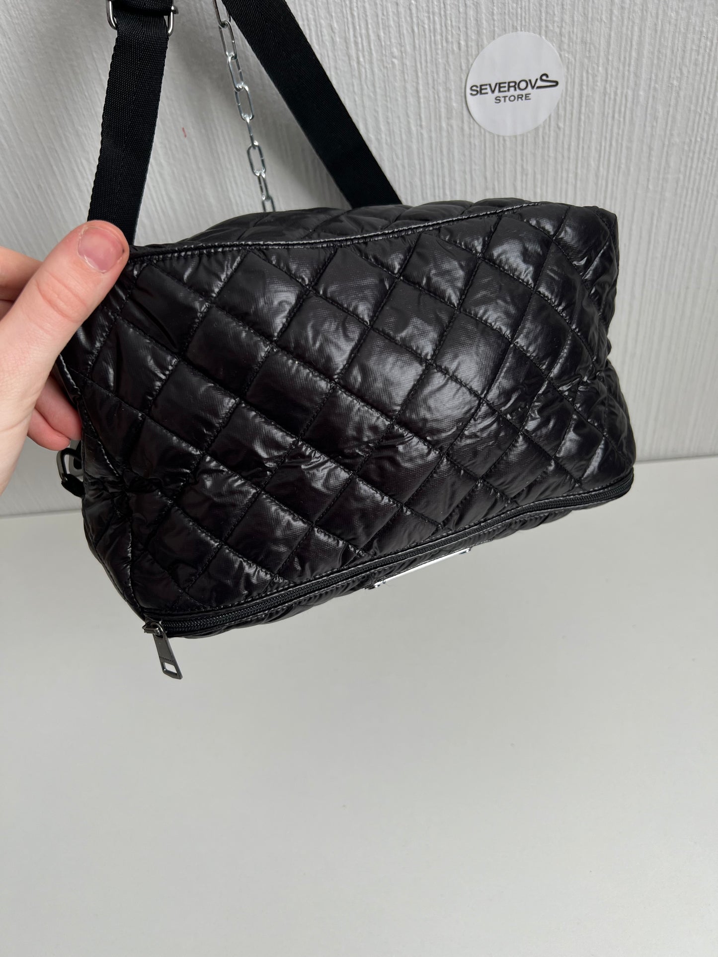 Burberry Brit Shield Diamond-Quilted Shoulder Bag