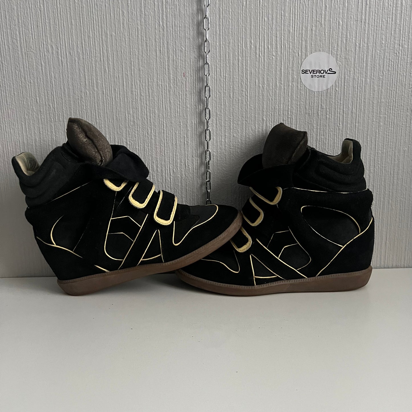 Isabel Marant Bekett Black Suede Leather Sneakers Womens Shoes