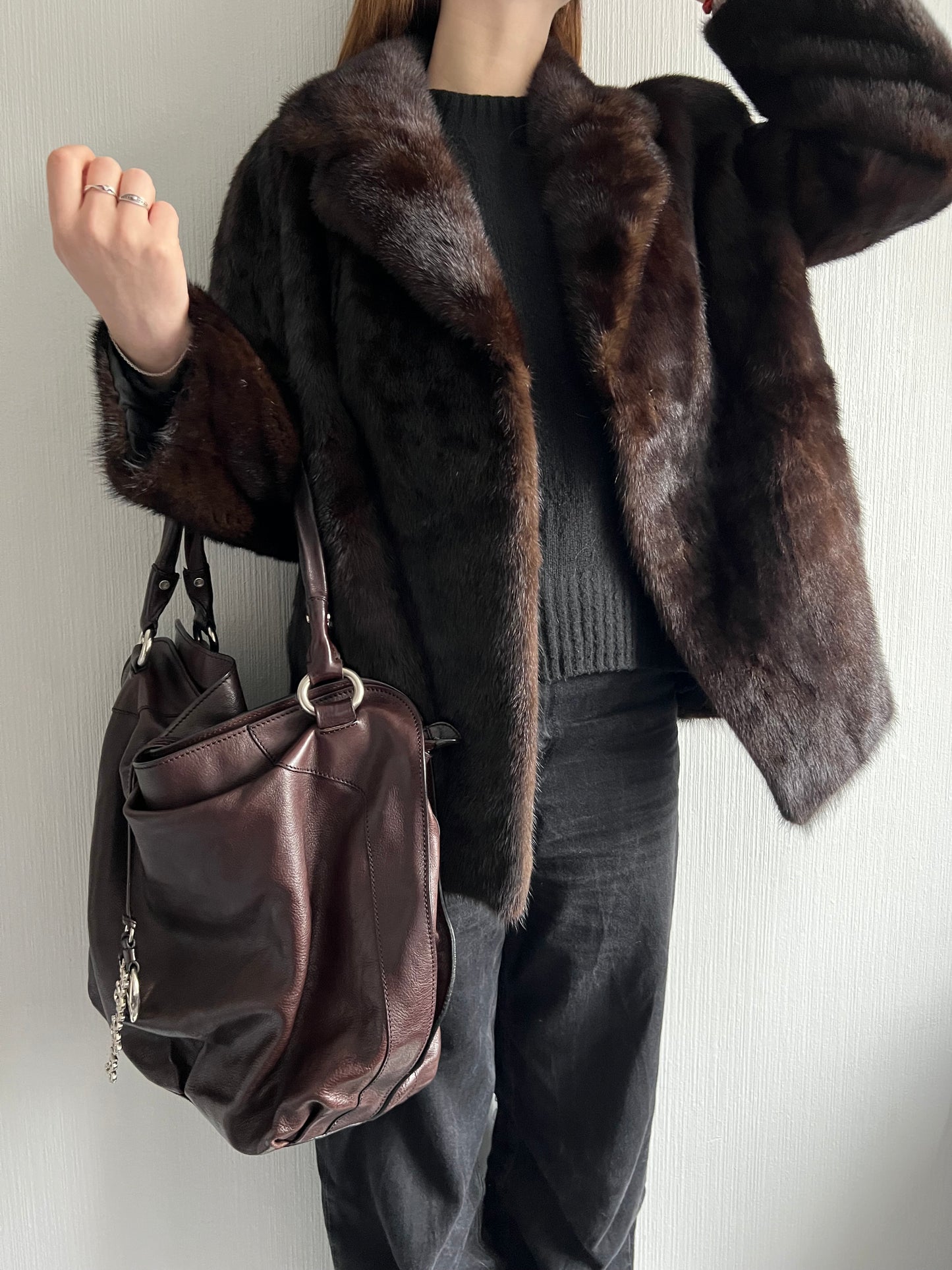 Saga Furs Mink Coat Auto Lady Short Jacket