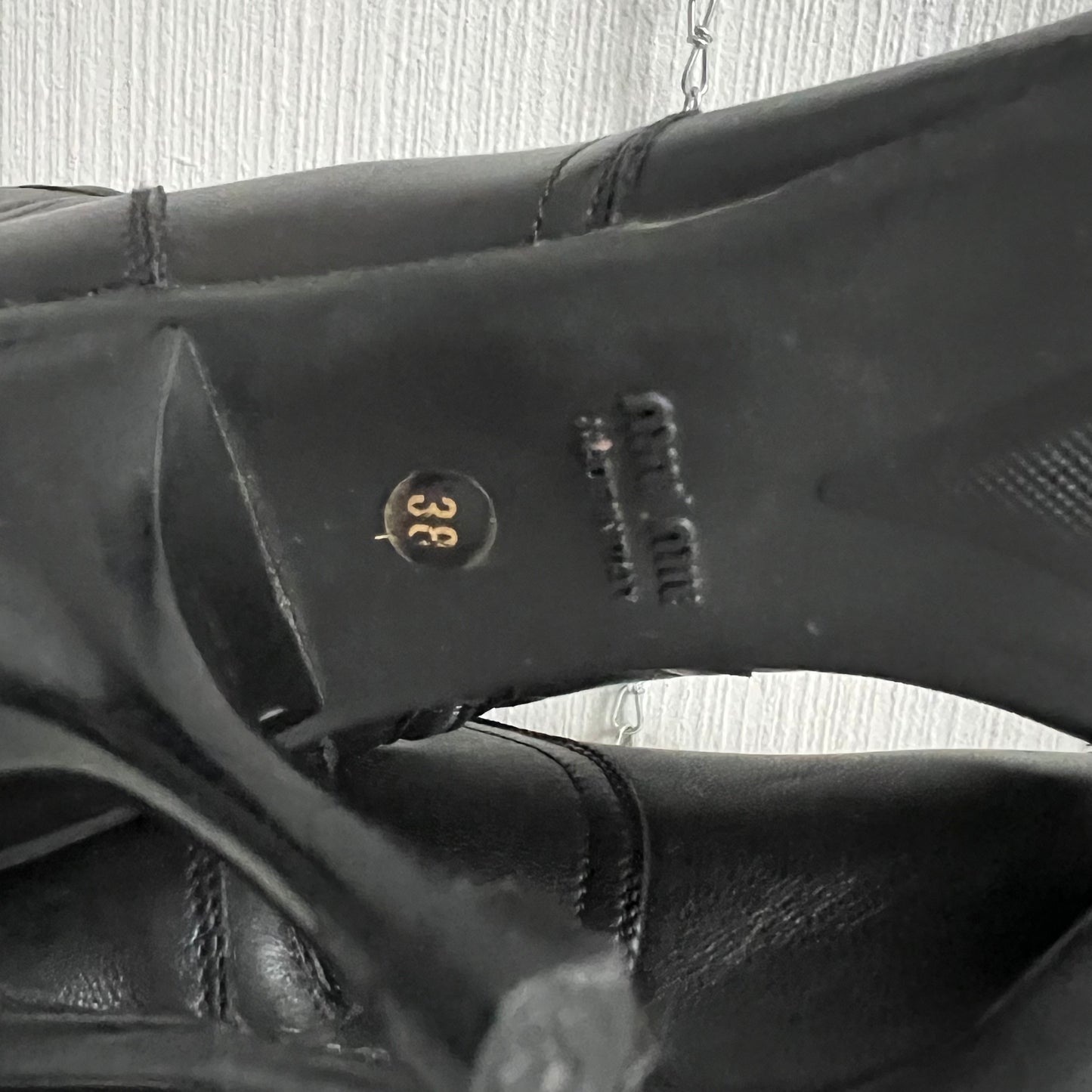 Archive Miu Miu 1999 Leather Biker Heels