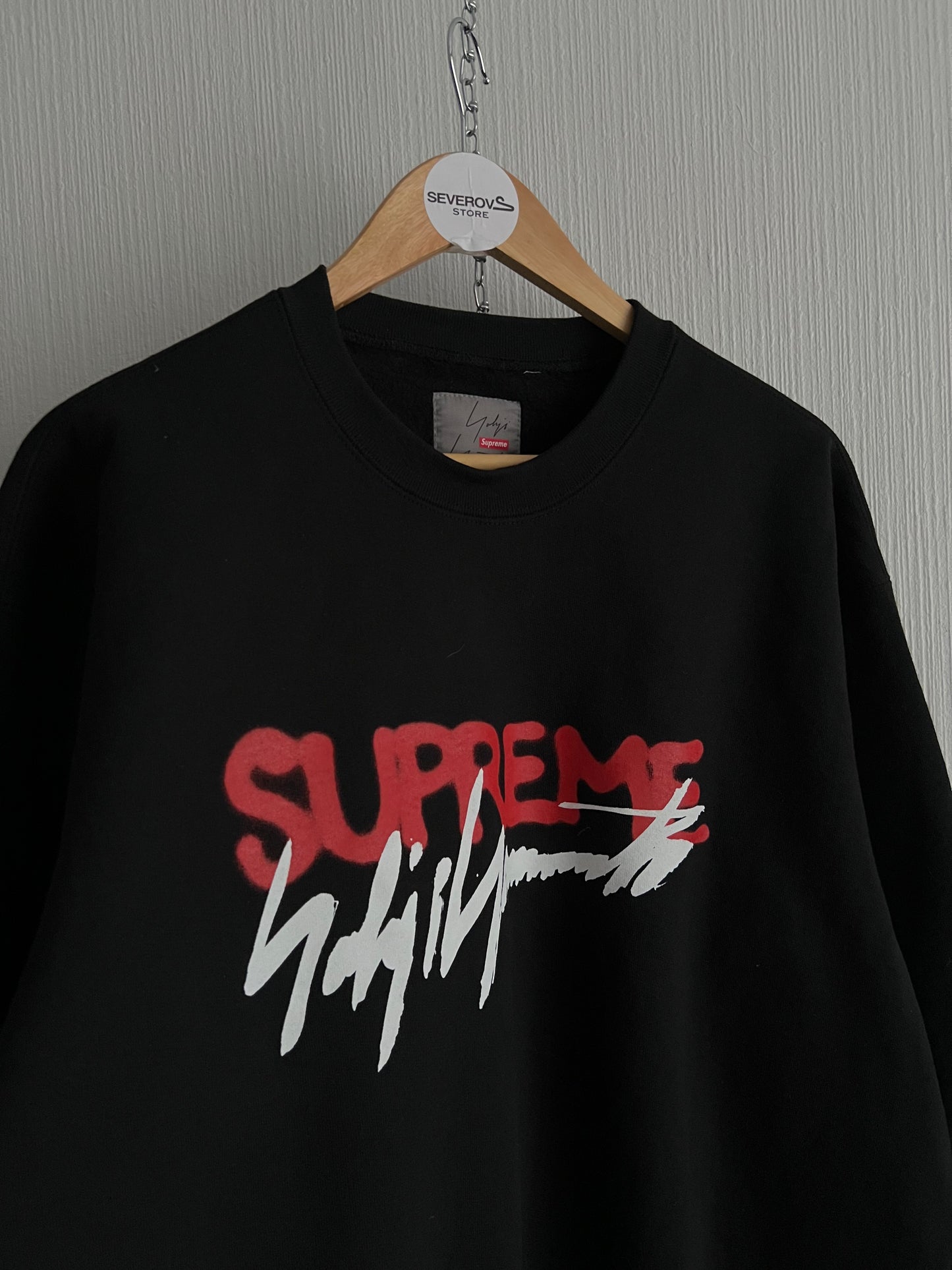 Supreme Yohji Yamamoto Black Cotton Mens Crewneck