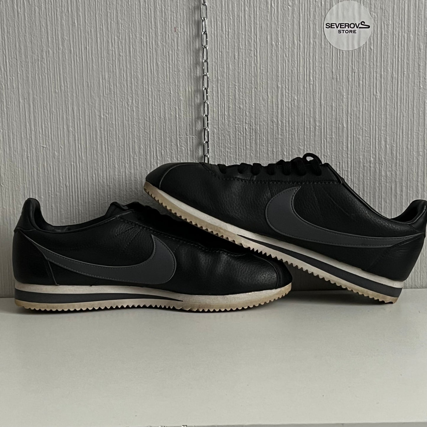 Nike Cortez In Black Leather