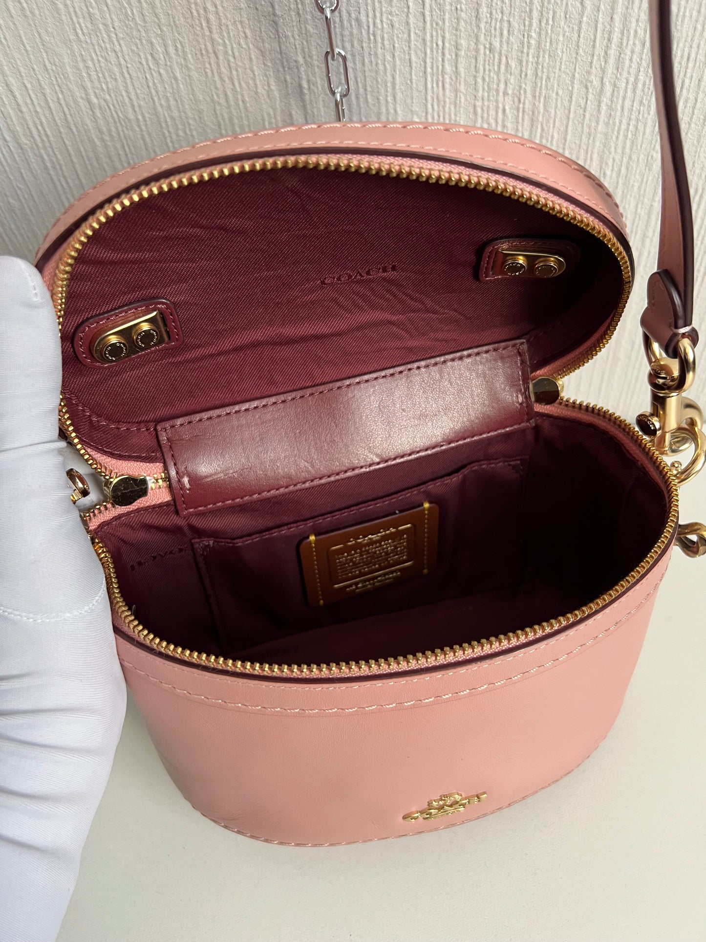COACH Selena Gomez Pink Trail Bag