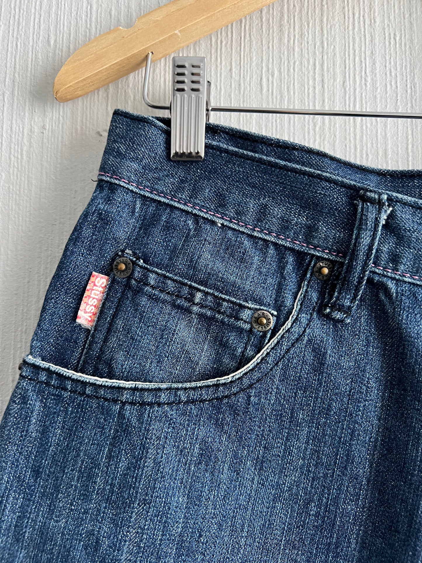 Stussy 90s Vintage Baggy Jorts Denim Shorts