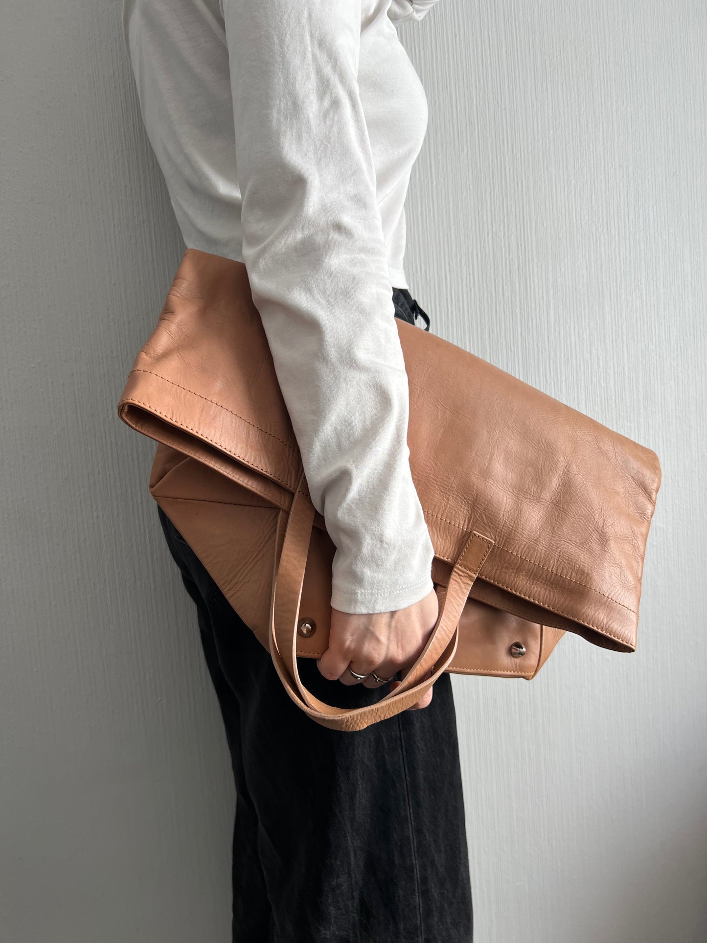 Maison Martin Margiela X H&M Light Brown Leather Tote Bag