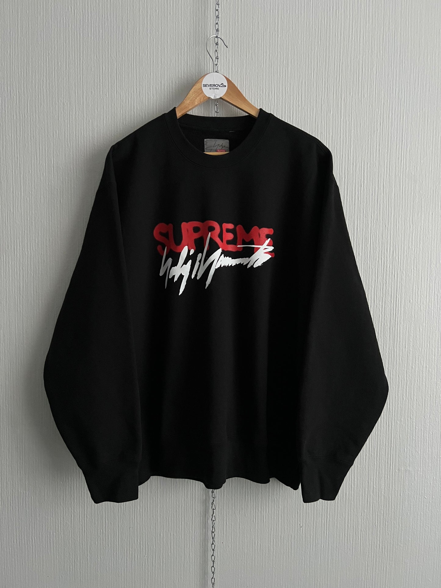Supreme Yohji Yamamoto Black Cotton Mens Crewneck