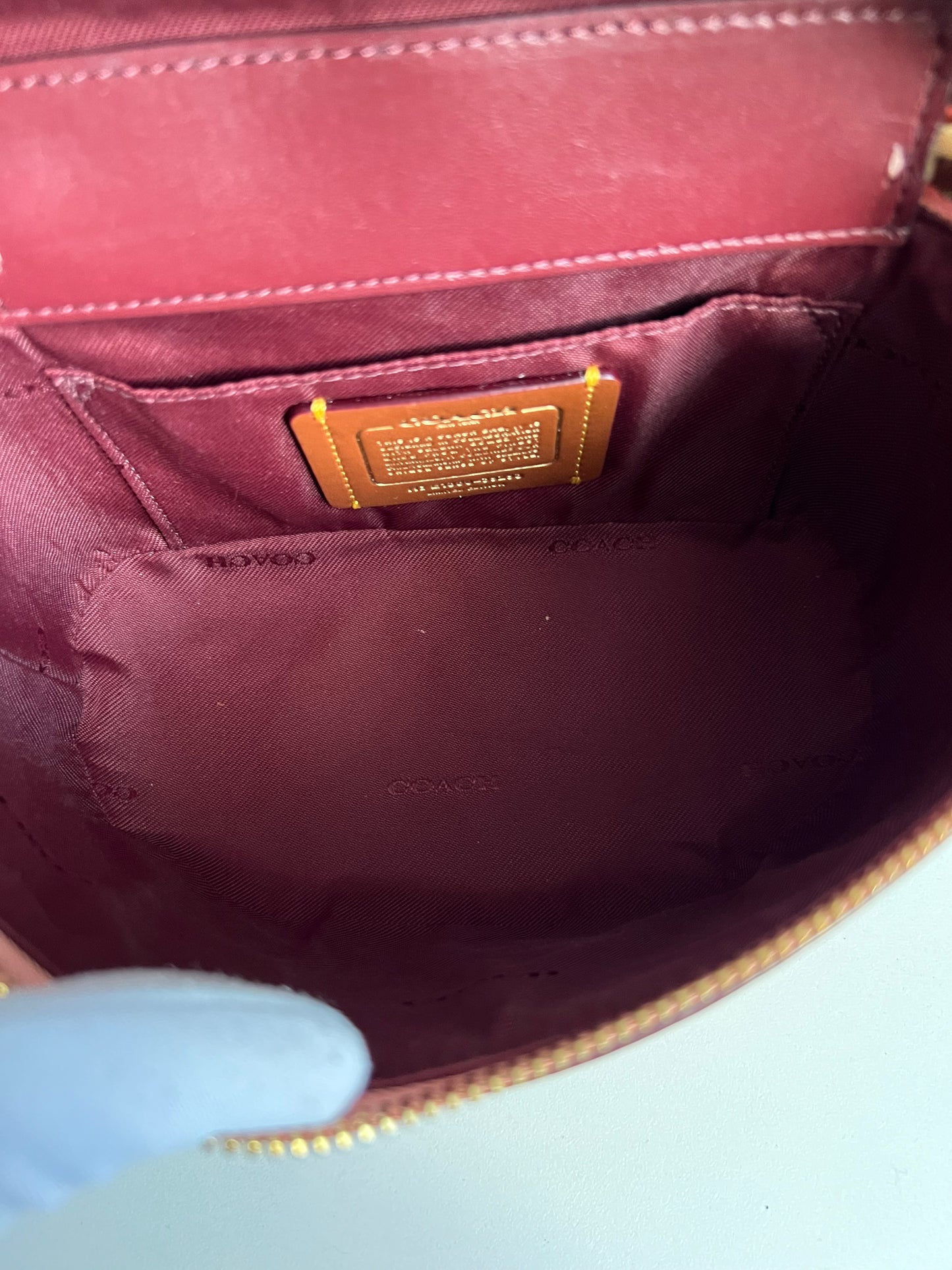 COACH Selena Gomez Pink Trail Bag