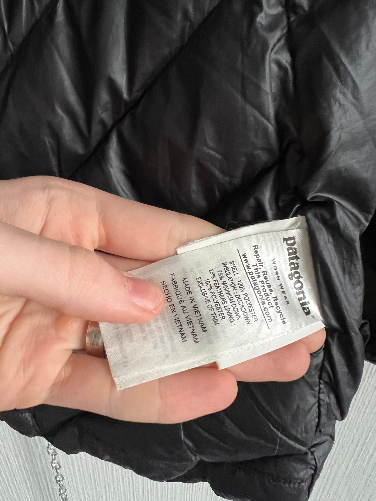 Patagonia Tres Black Down Jacket Womens Parka