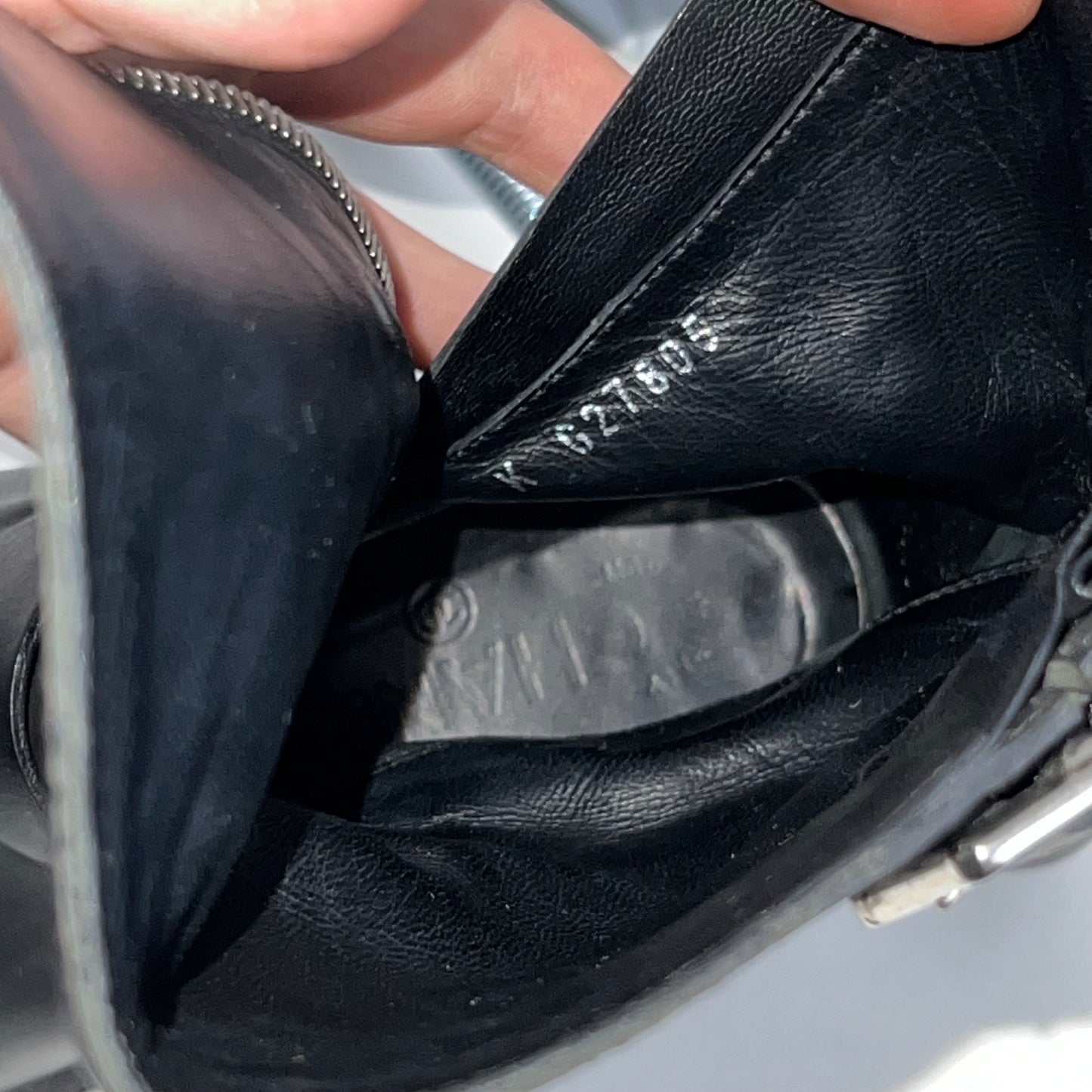 Chanel Biker Black Leather Boots with Silver Buckles