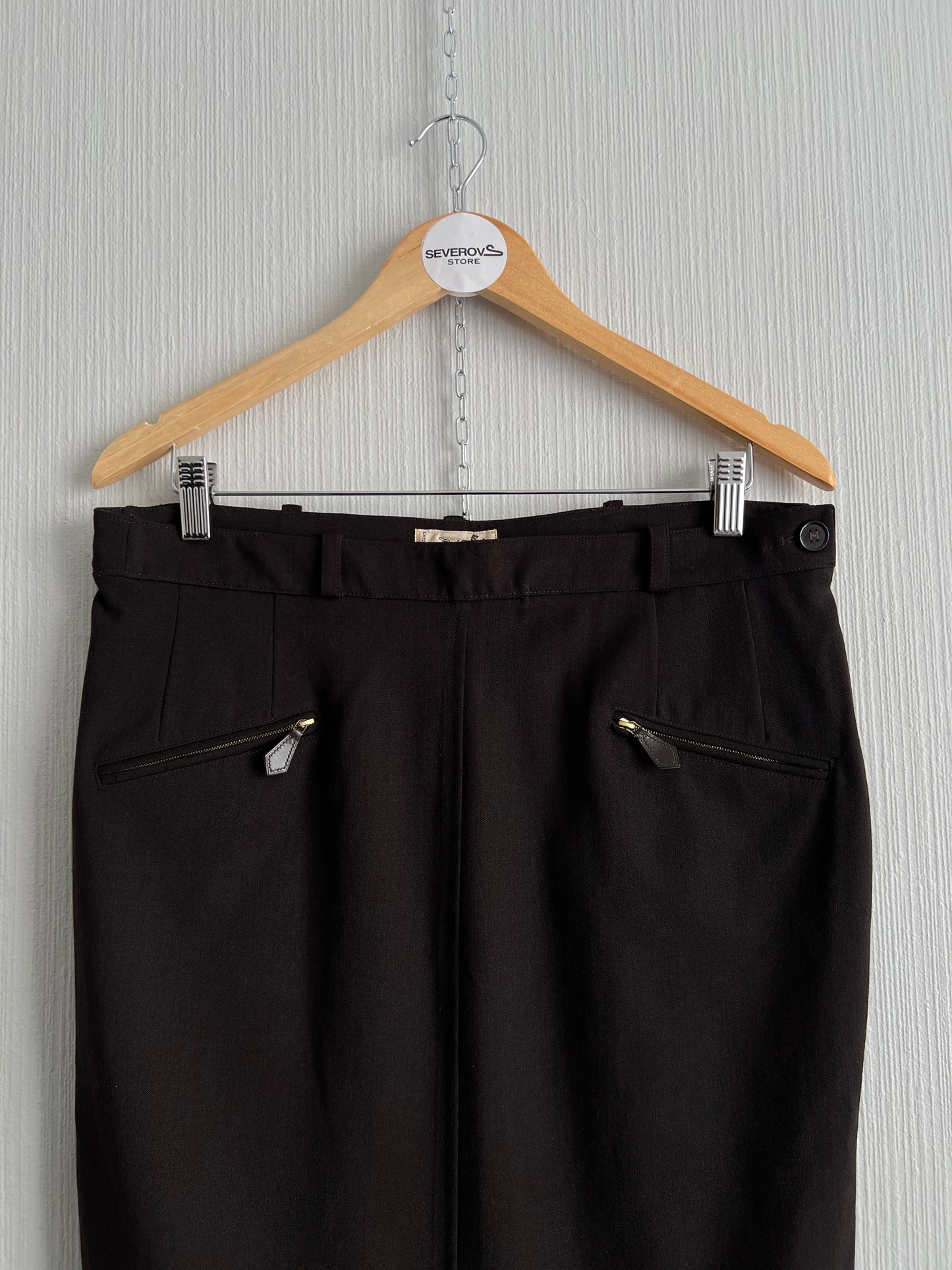 Hermes by Maison Margiela H Button Wool Skirt