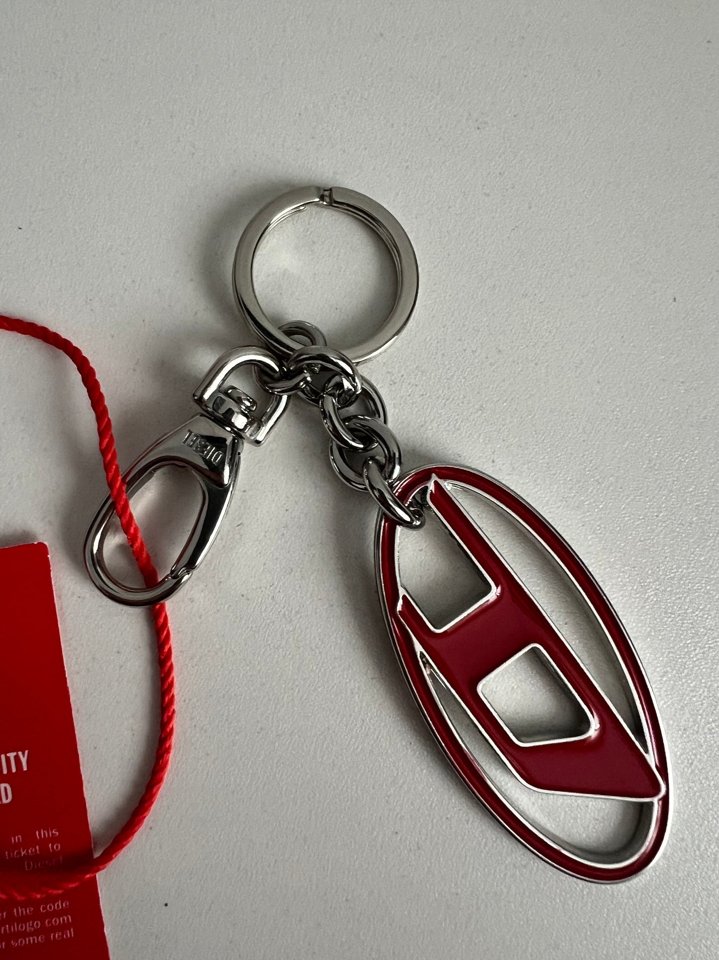 Diesel Logo Keychain Metal Bag Charm