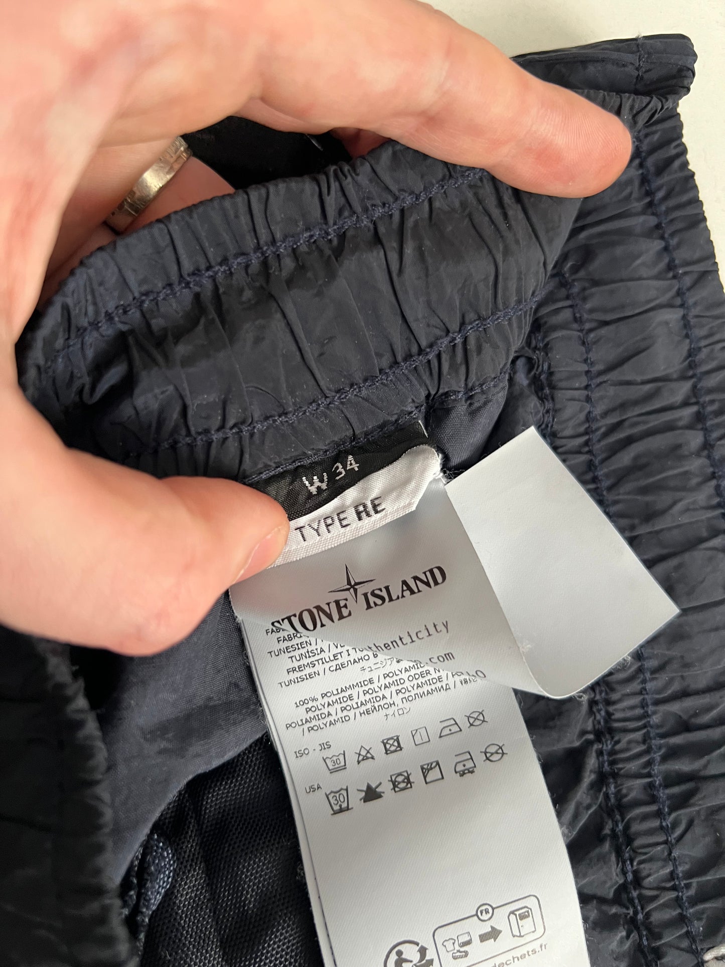 Stone Island Navy Nylon Metal Econyl Pants