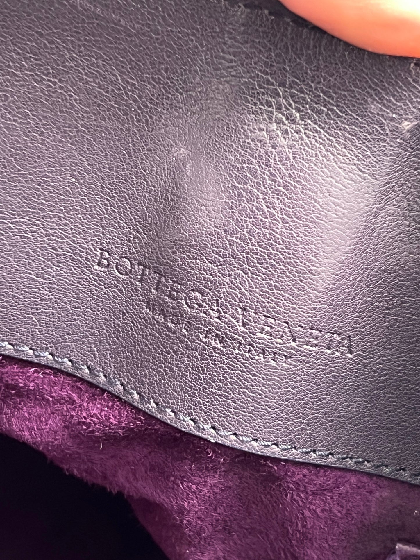 Bottega Veneta Purple Intrecciato Leather Tina Top Handle Bag