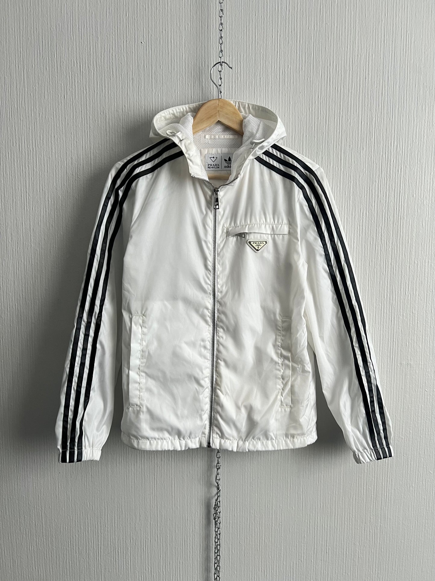 Adidas X Prada RE-Nylon Hooded Track Jacket White