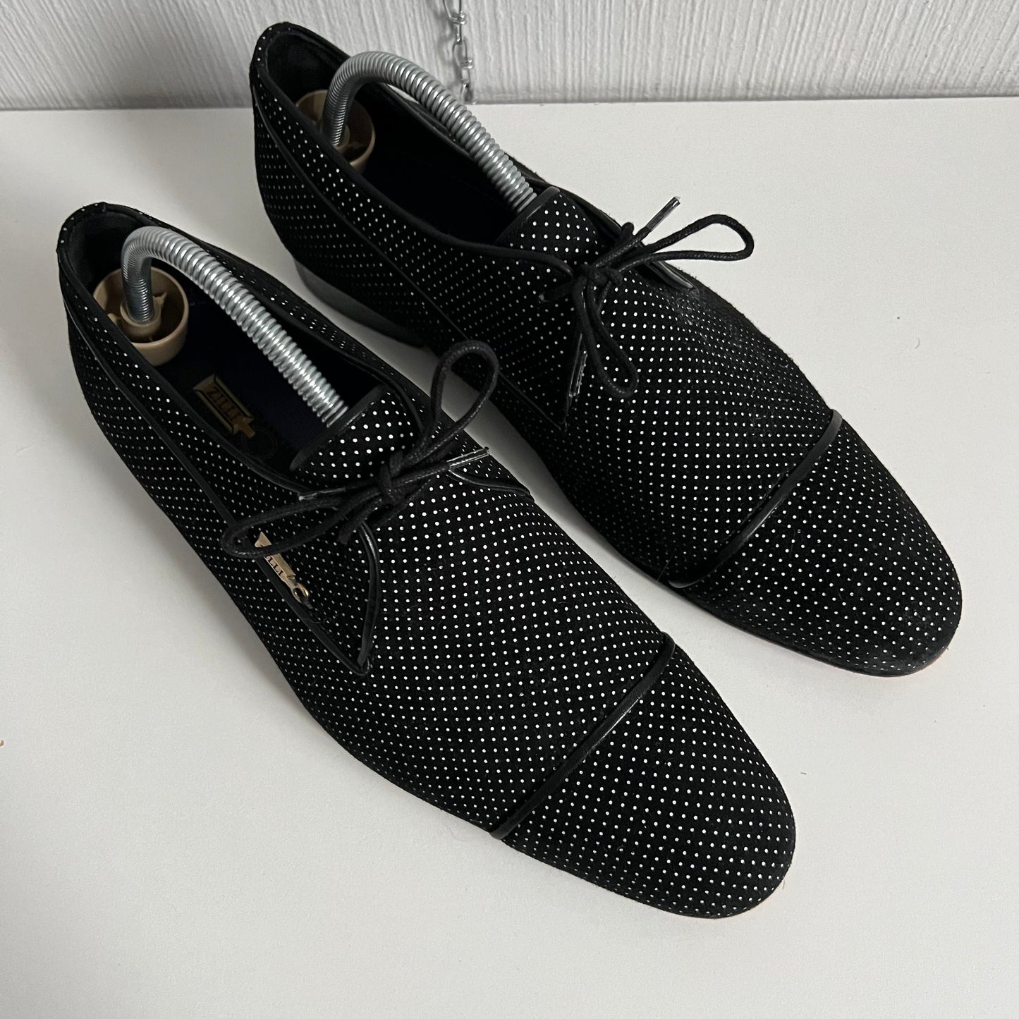 Zilli Mens Leather Formal Flats Loafer Shoes