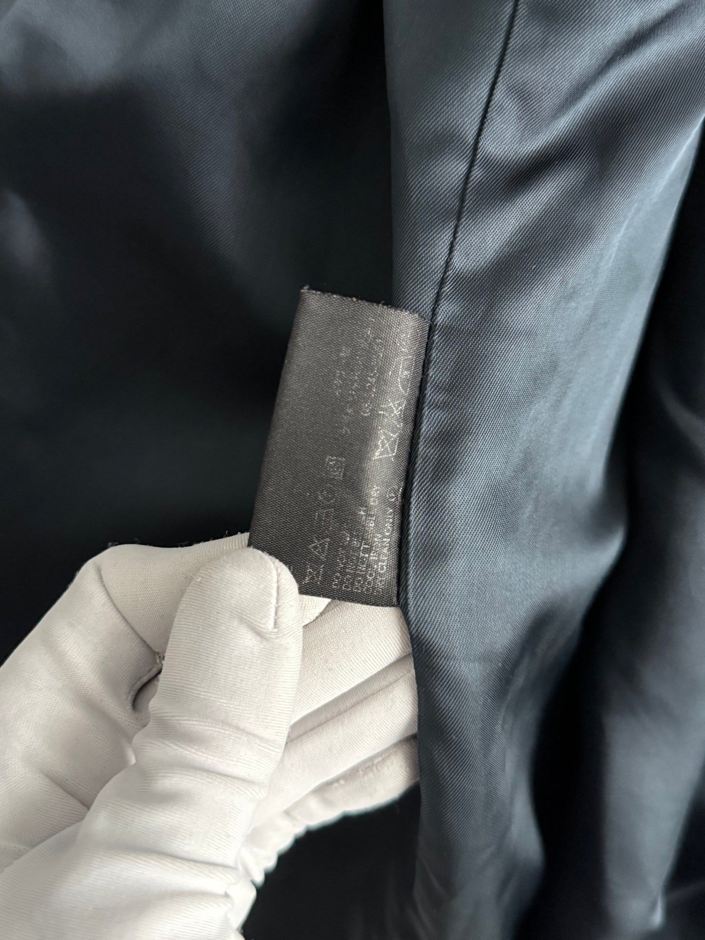 Prada Wool Woven Womens Black Pea Coat