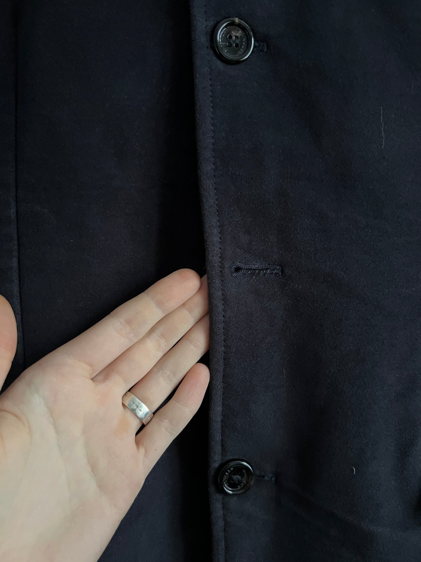 Moncler Claude Black Cotton Down Blazer Mens Jacket