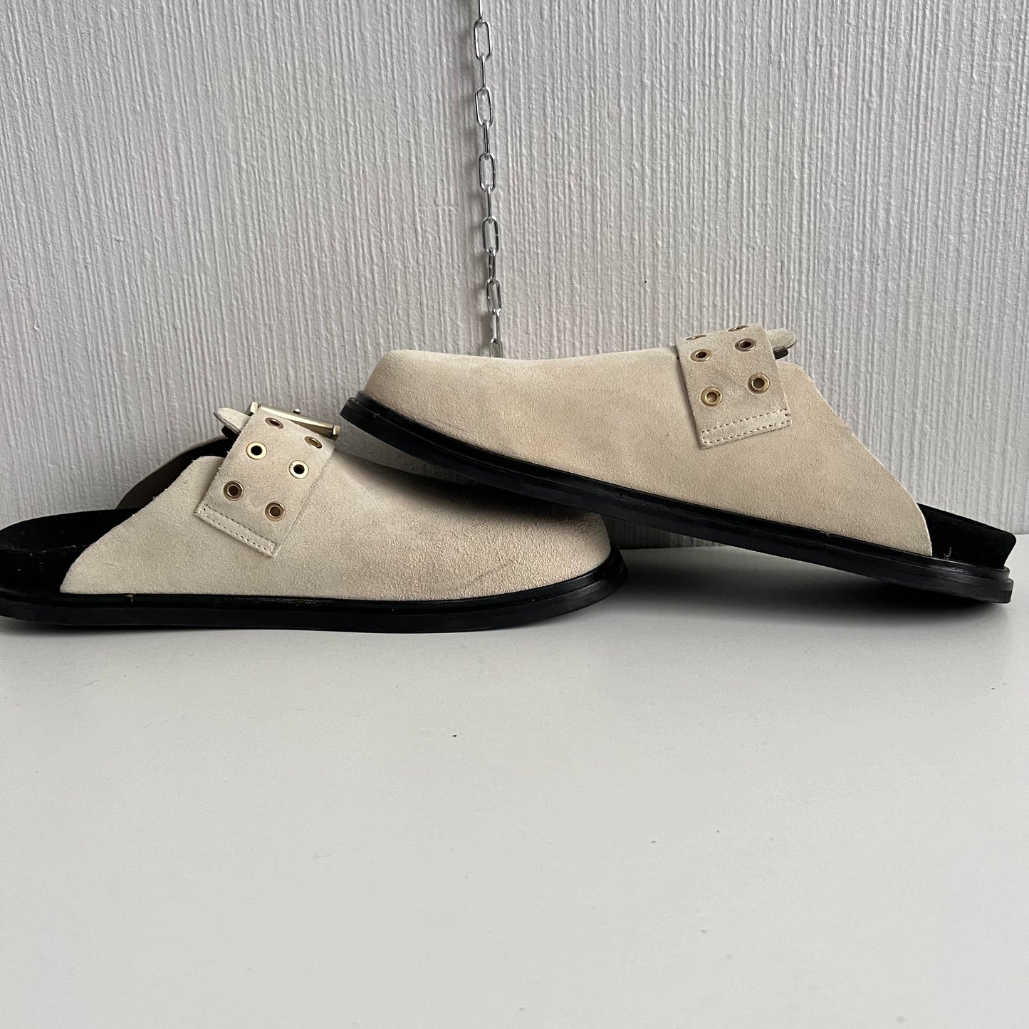 All Saints Juno Mule in Parchment White