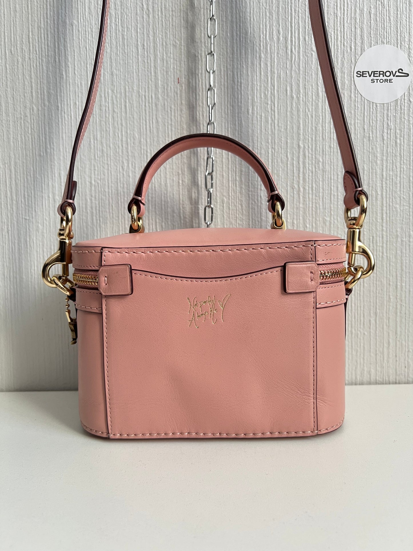 COACH Selena Gomez Pink Trail Bag