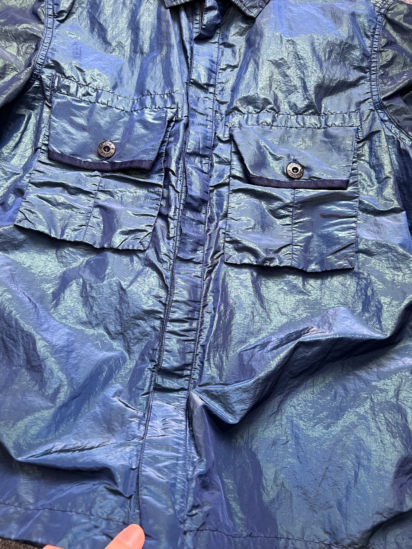 Stone Island SS17 Blue Green Weft Overshirt