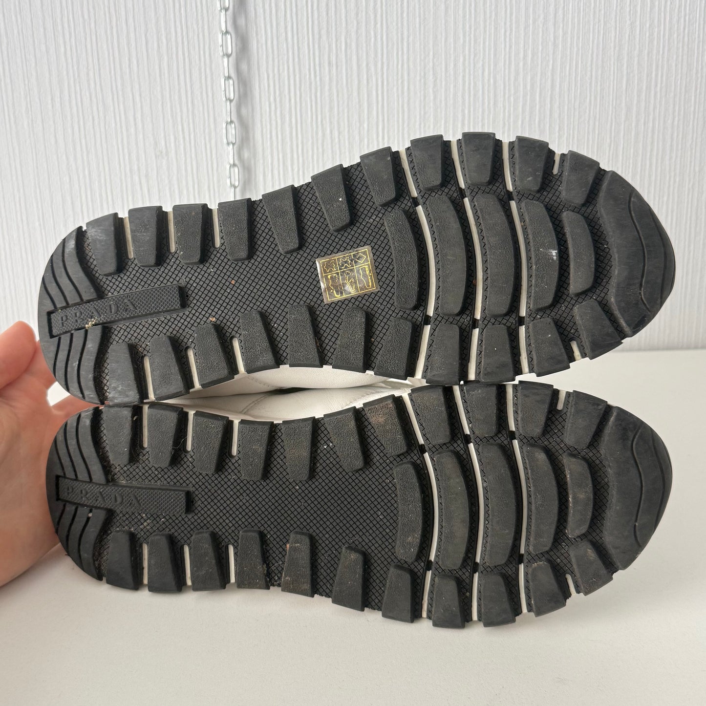 Prada Leather White Shoes