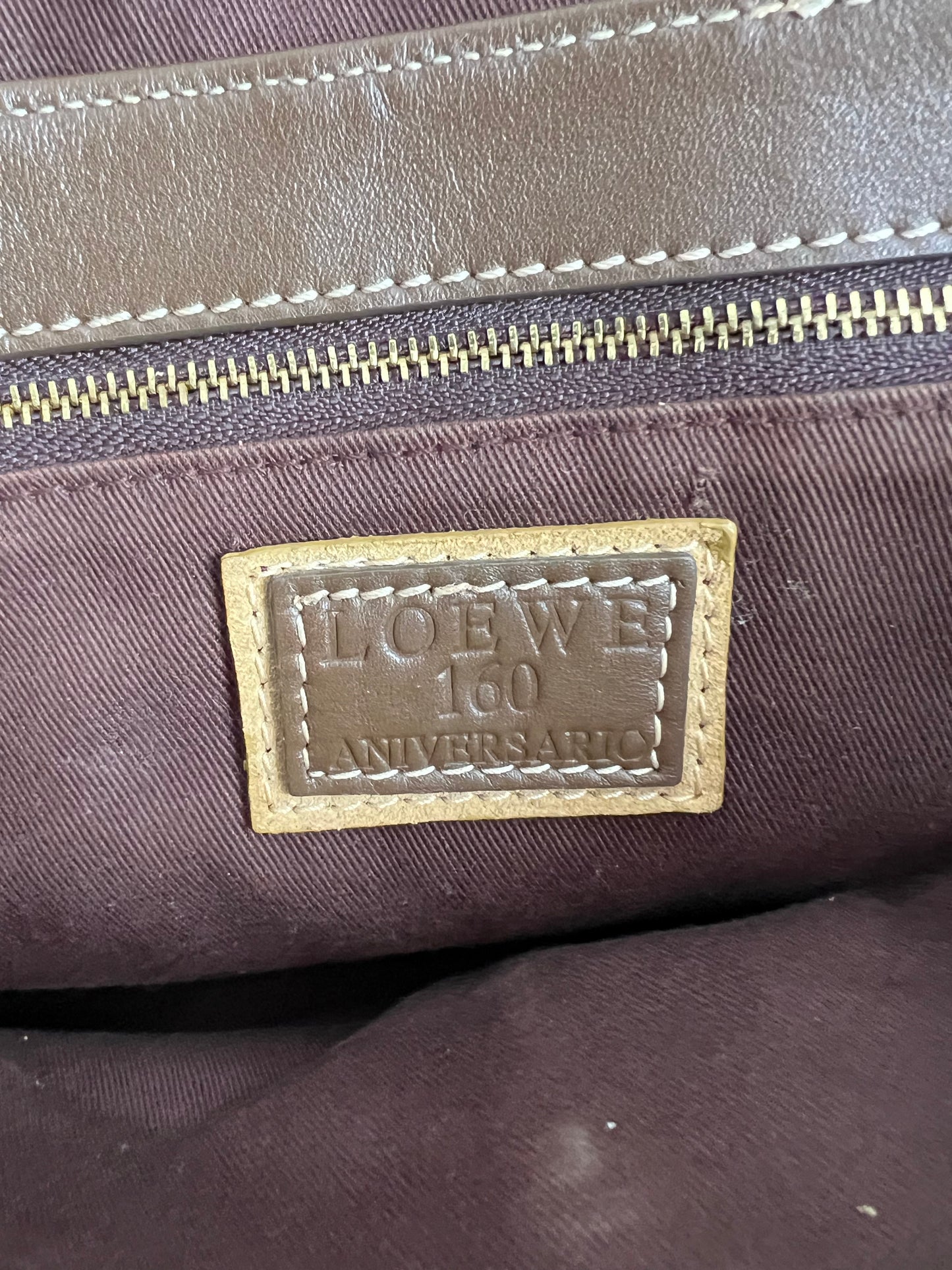 Loewe 160th Anniversary Suede Shoulder Bag