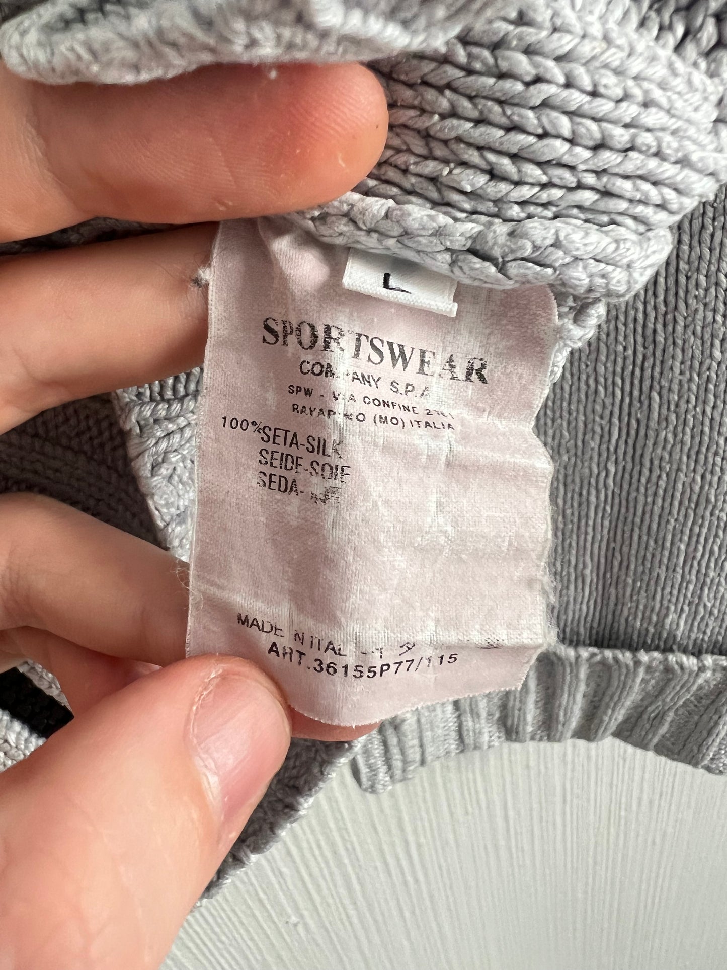 Stone Island Vintage SS2002 Knit Sweater Zip up Cardigan