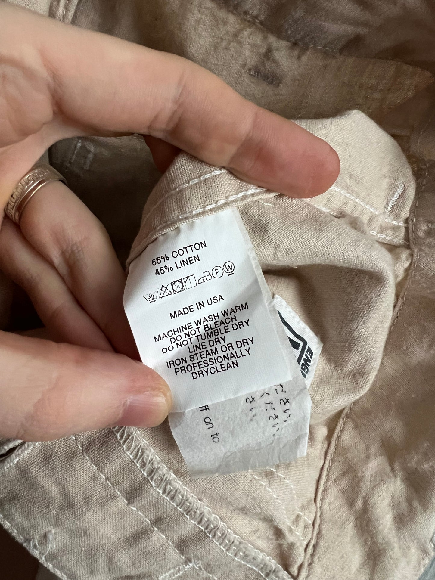 Engineered Garments Linen Work Trousers Mens Pants