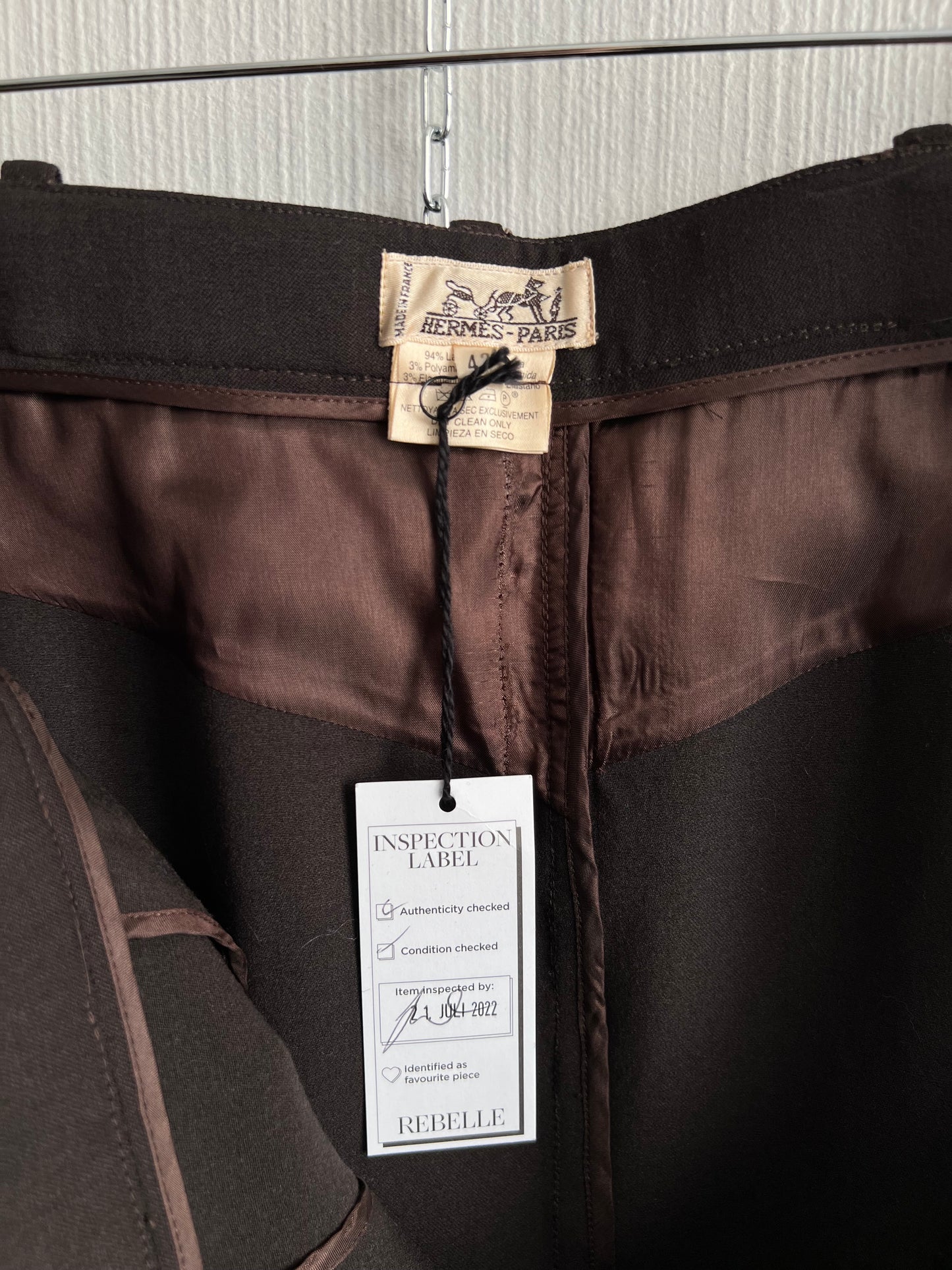 Hermes by Maison Margiela H Button Wool Skirt
