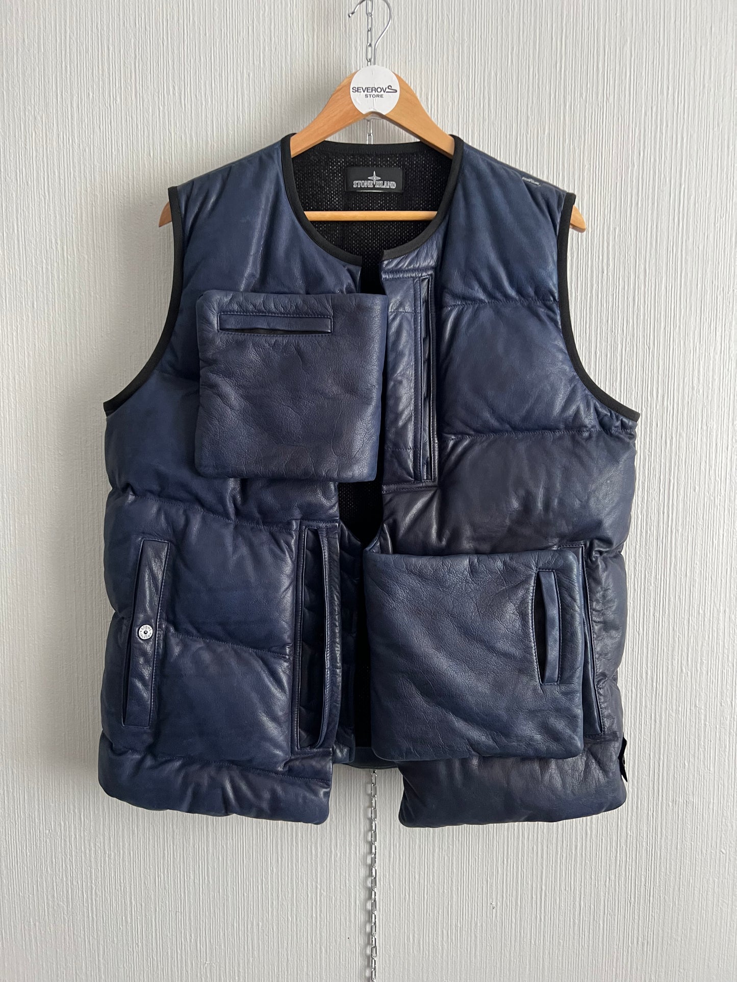 Stone Island Shadow Project AW20 Nappa Leather Utility Vest