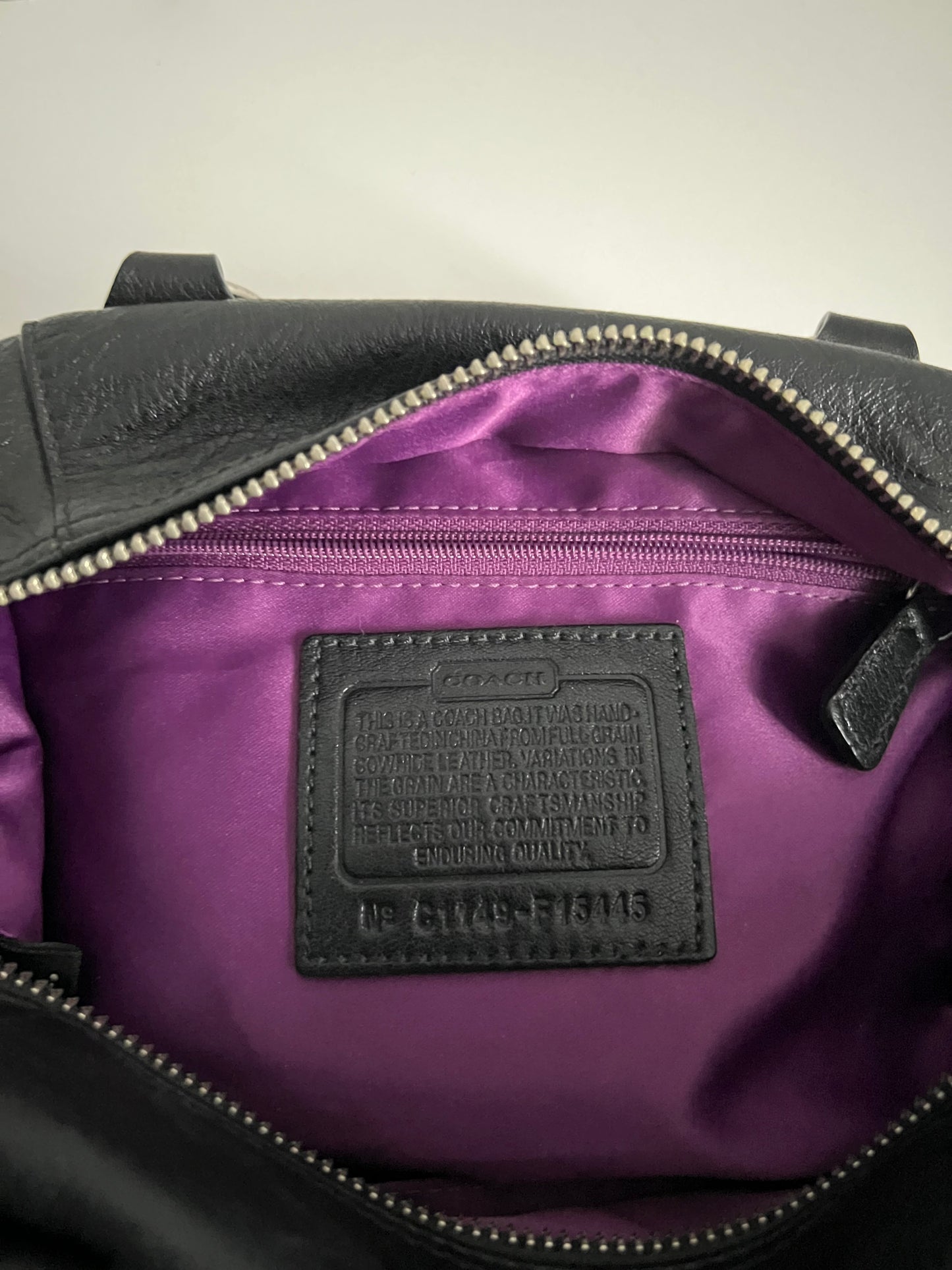 Coach Ashley Black Leather Shoulder Bag
