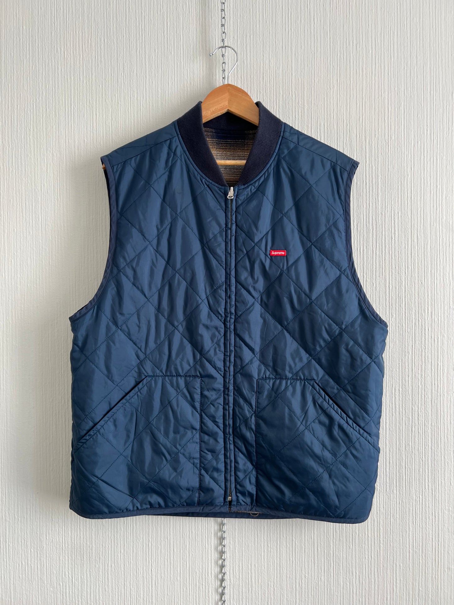 Supreme Reversible Shadow Plaid Mens Vest