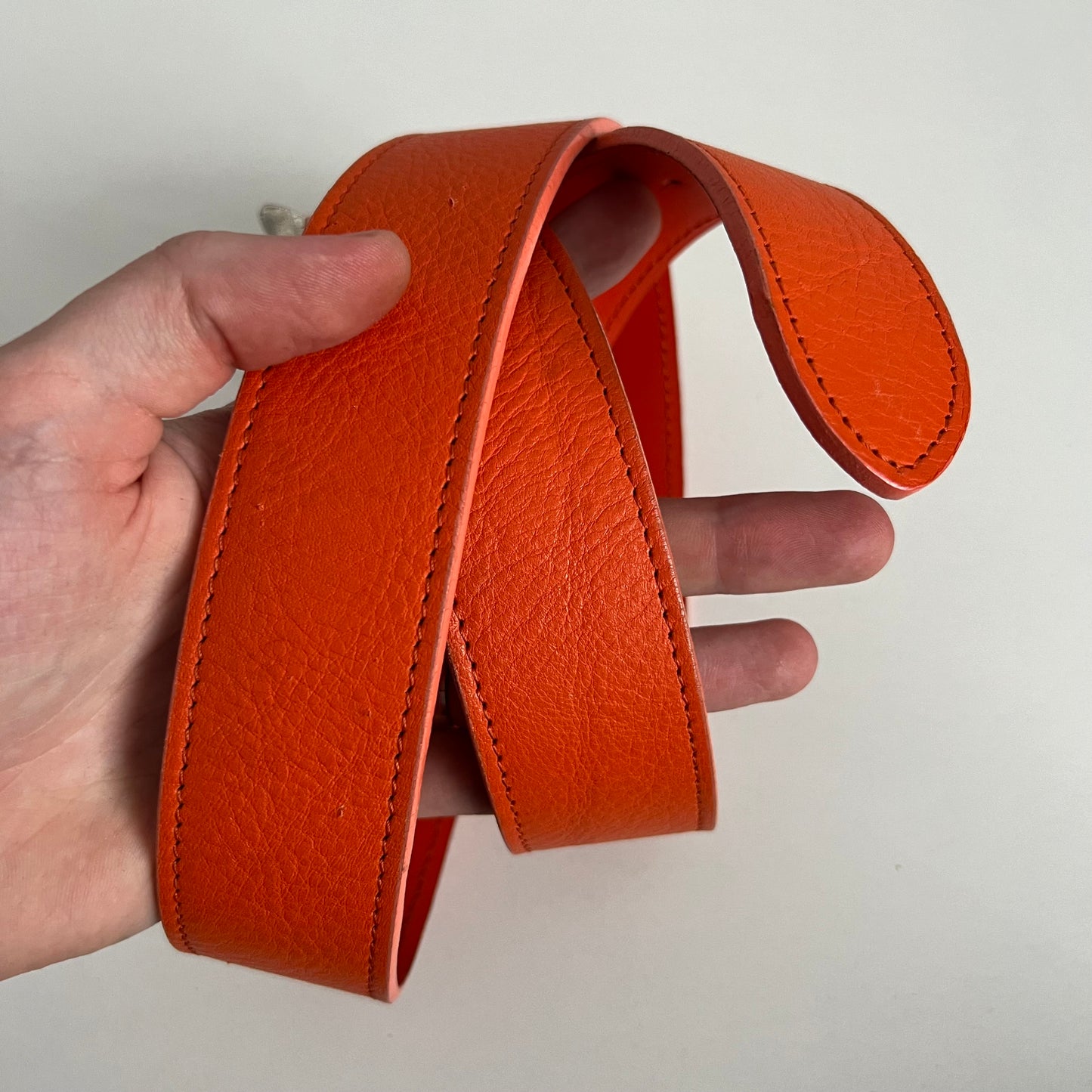 Dolce & Gabbana 2000s Orange Leather Belt
