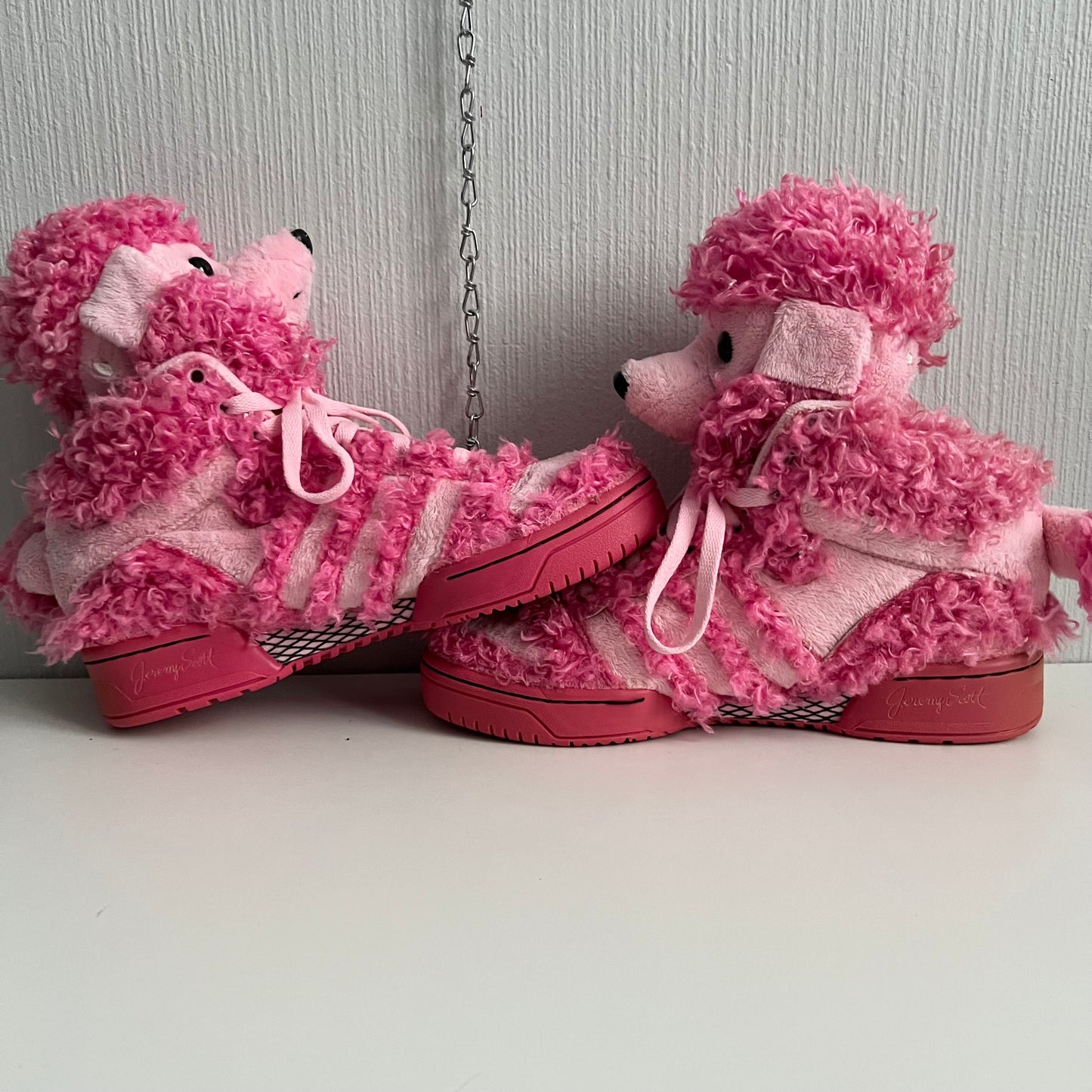 Adidas Jeremy Scott Pink Poodle Dog Sneakers Shoes